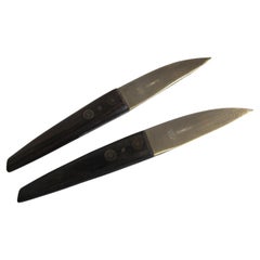Vintage Original Early Signed Auböck Stainless Picnic or Fruit Knives (2)