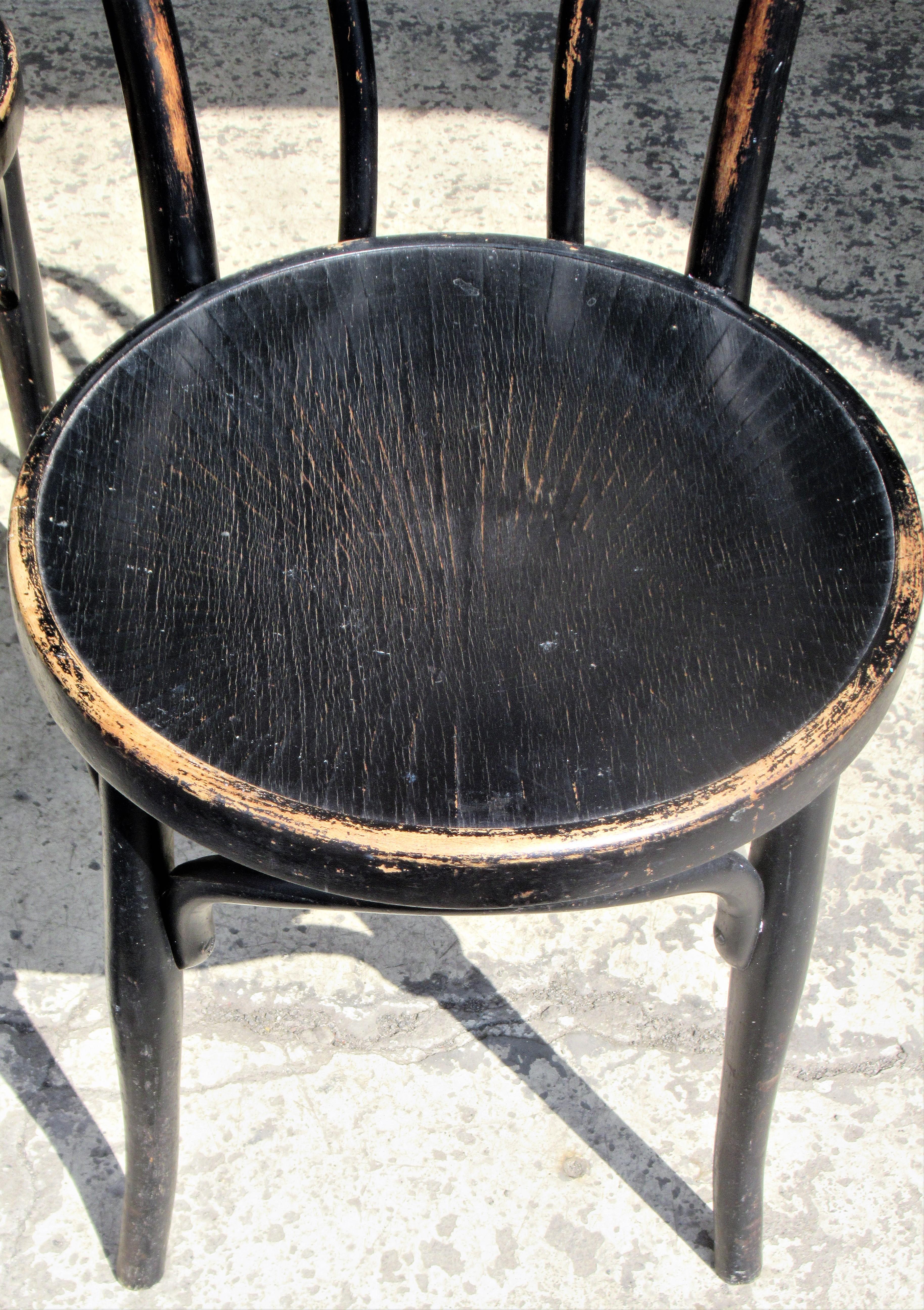 Vienna Secession Ebonized Bentwood Chairs by J & J Kohn and Mundus