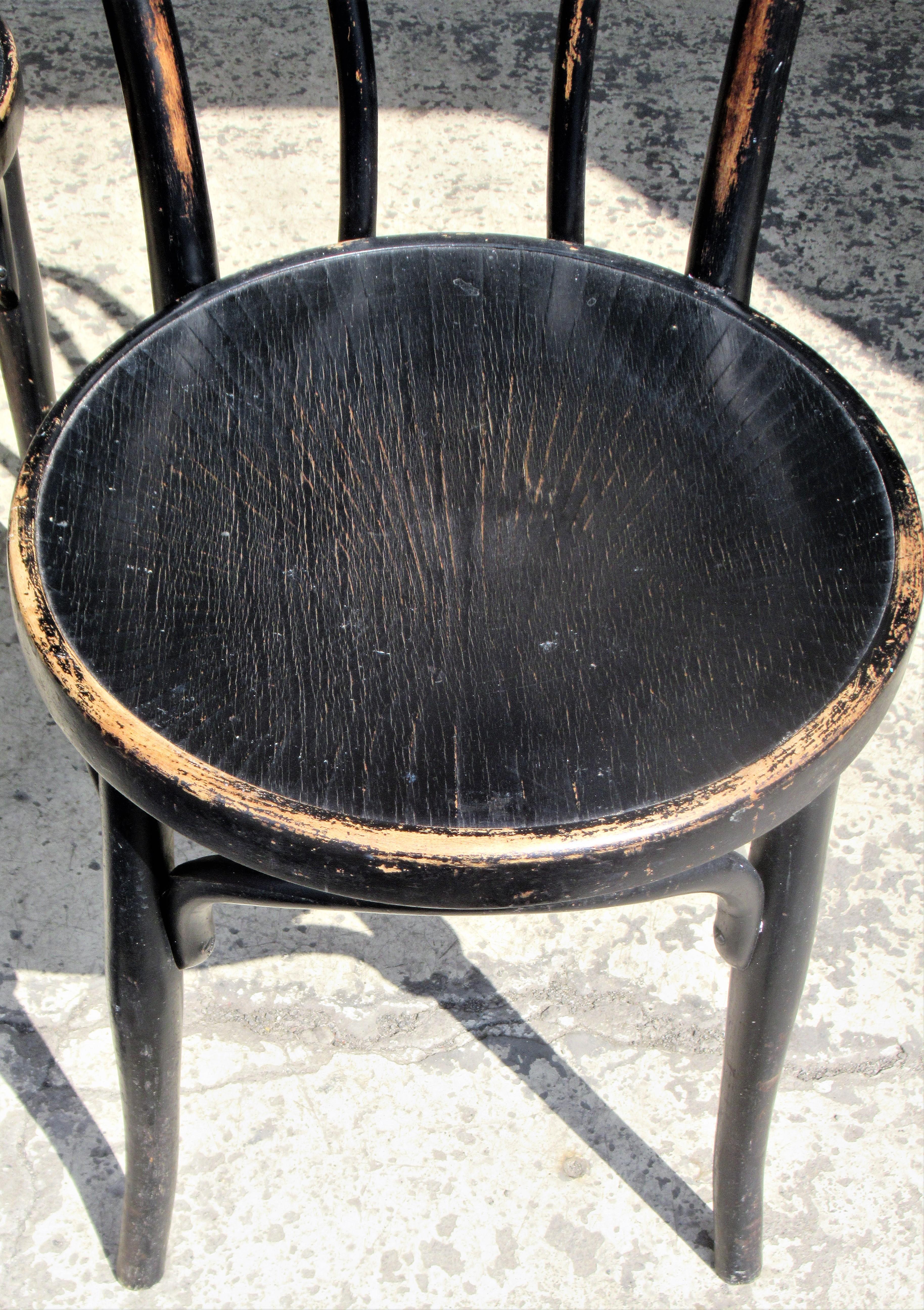 Vienna Secession  Ebonized Bentwood Chairs by J & J Kohn and Mundus