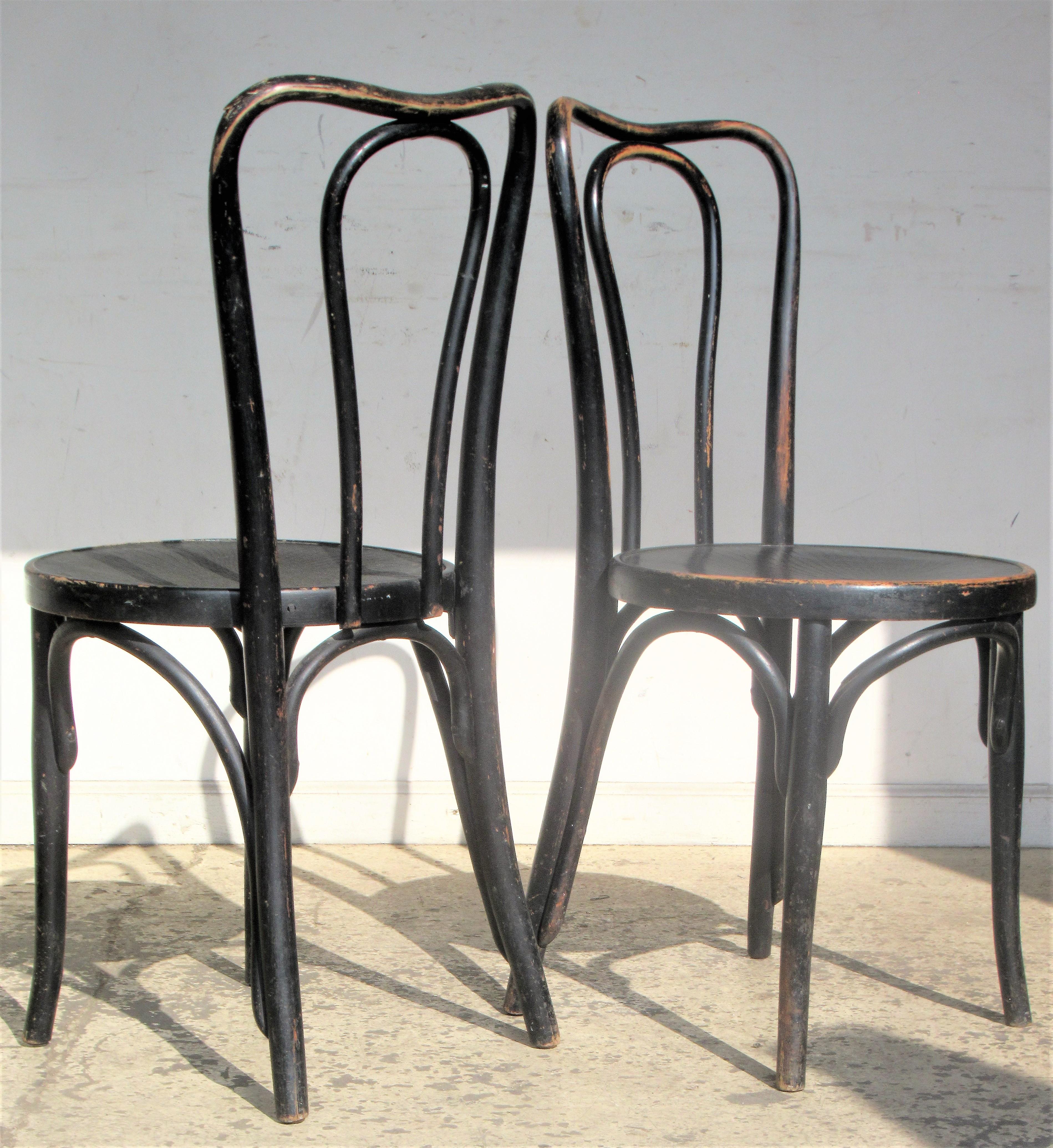 Czech  Ebonized Bentwood Chairs by J & J Kohn and Mundus