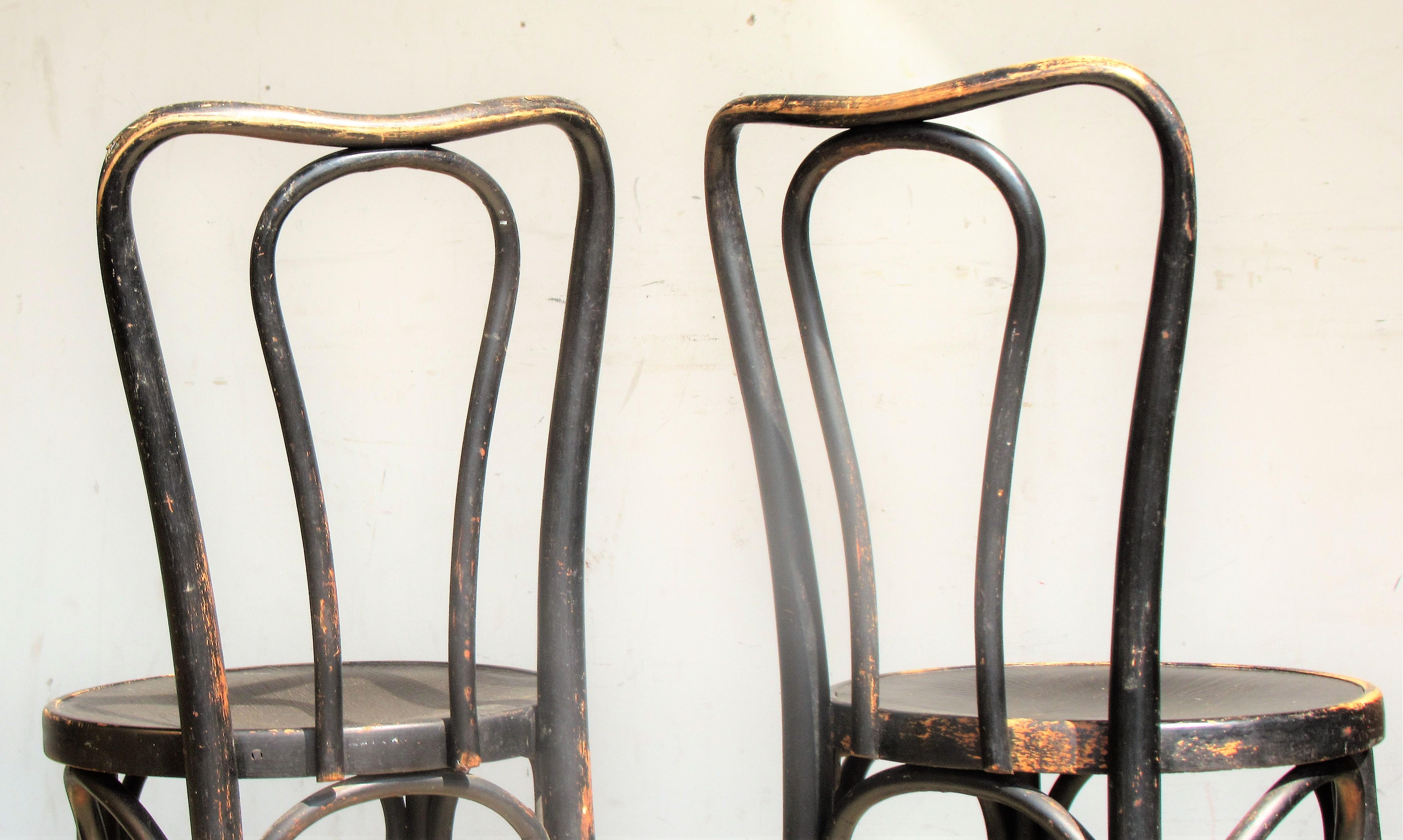  Ebonized Bentwood Chairs by J & J Kohn and Mundus 1