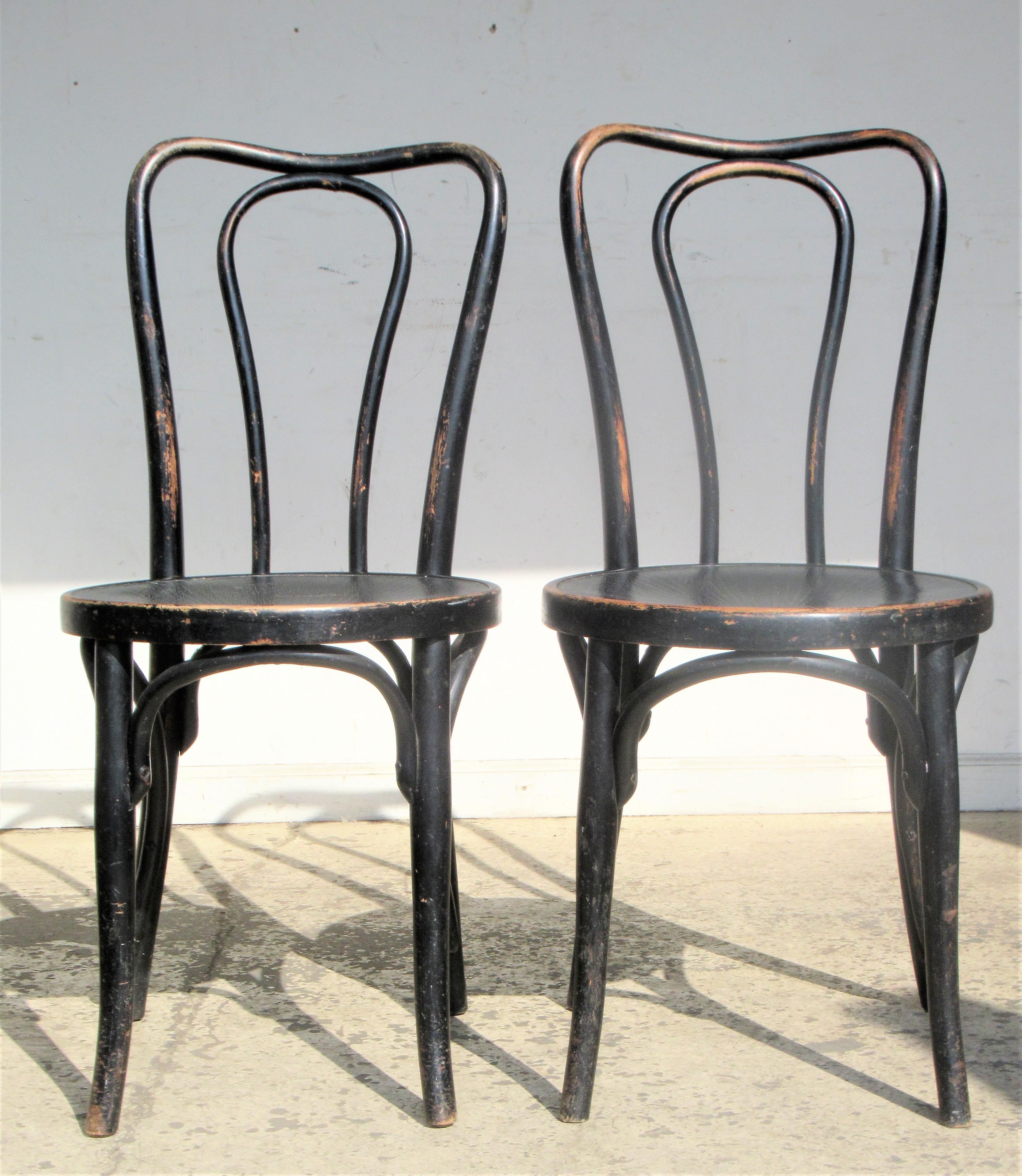 Ebonized Bentwood Chairs by J & J Kohn and Mundus 3