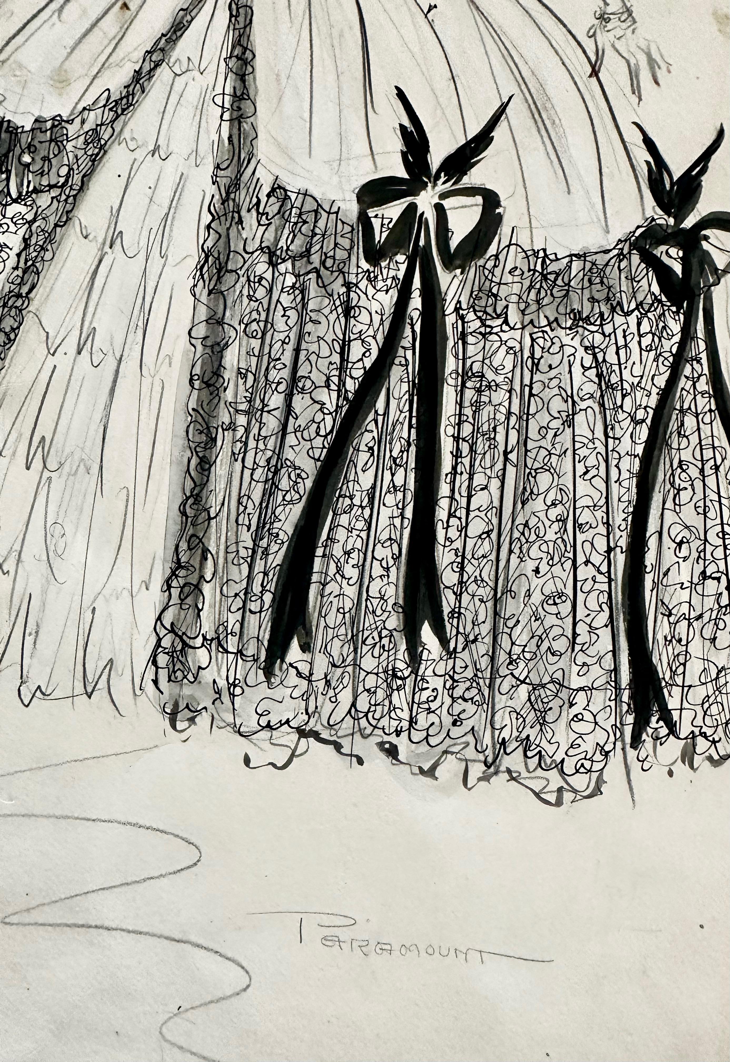 Boceto original Edith Head 1940s Dorothy Lamour Paramount en venta 8