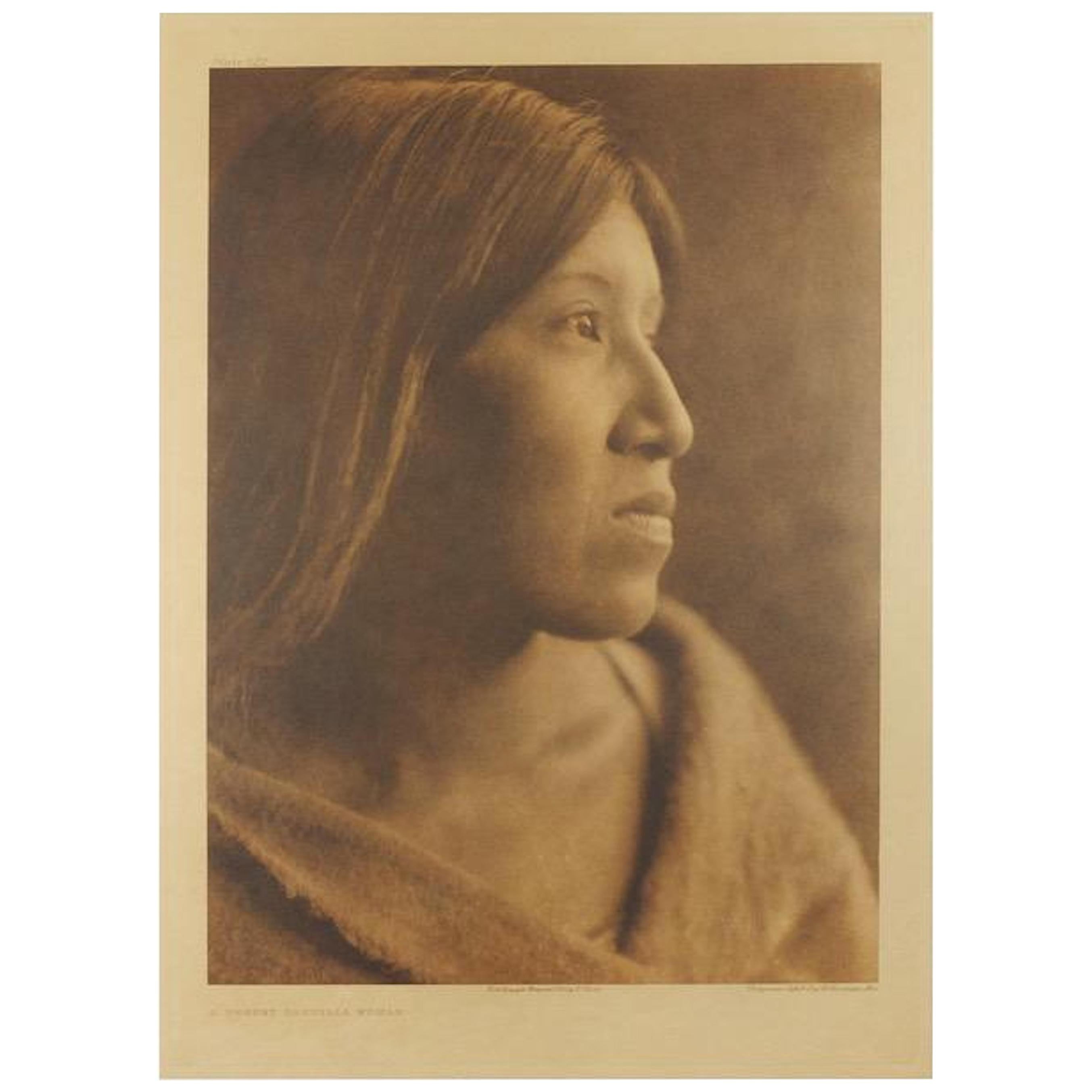 Original Edward S. Curtis, "A Desert Cahuilla Woman, " Photogravure, 1924