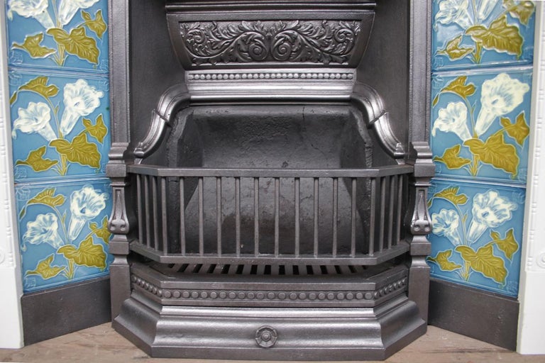 Original Edwardian Art Nouveau Cast Iron Fireplace at 1stDibs
