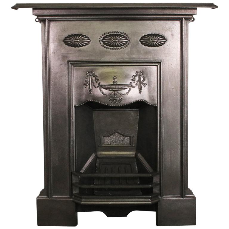 Original Edwardian Cast Iron Bedroom Fireplace