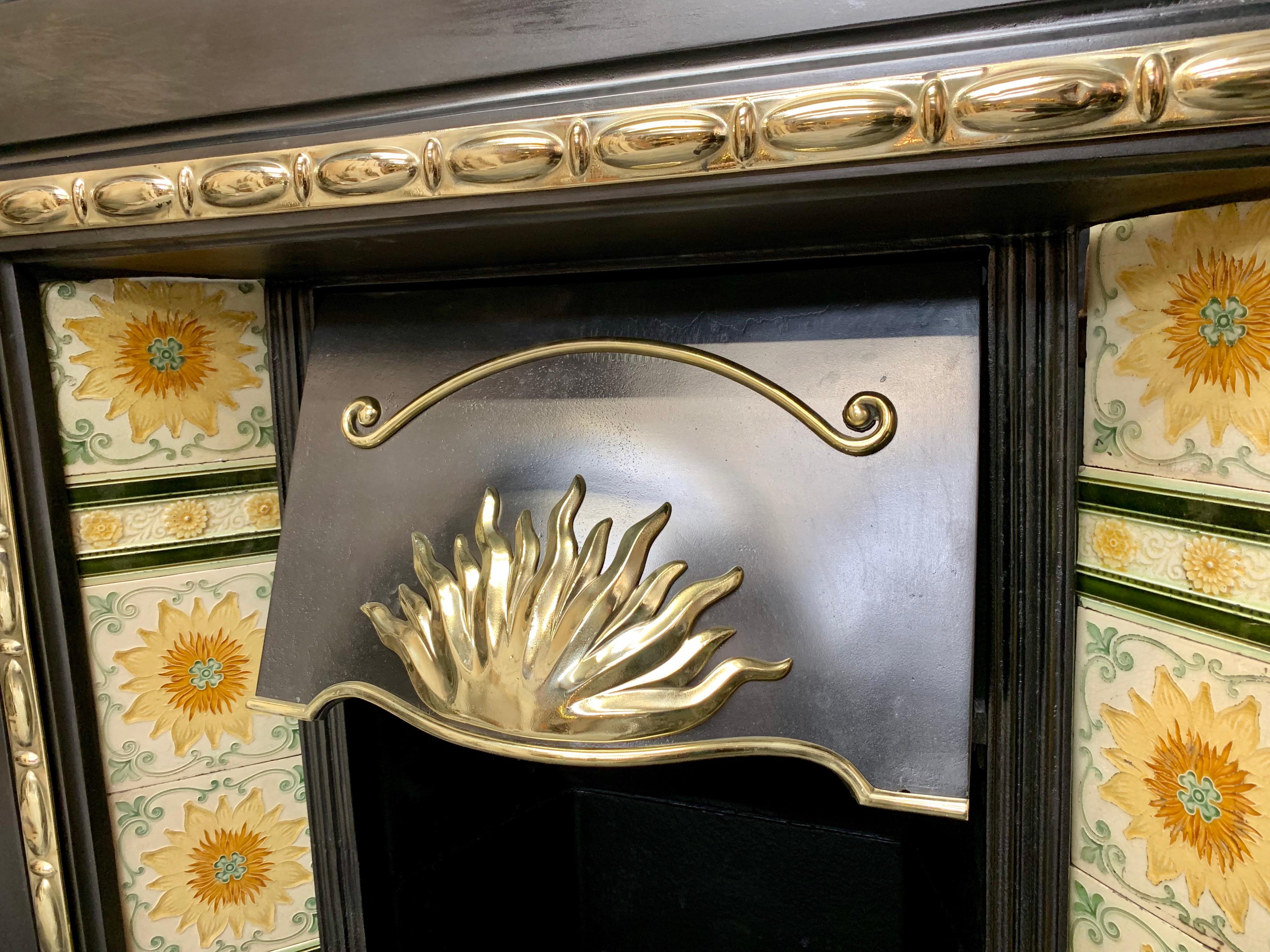 edwardian tiled fireplace