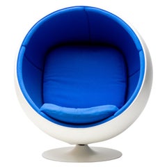 Original Eero Aarnio Blue Swivel Ball Chair