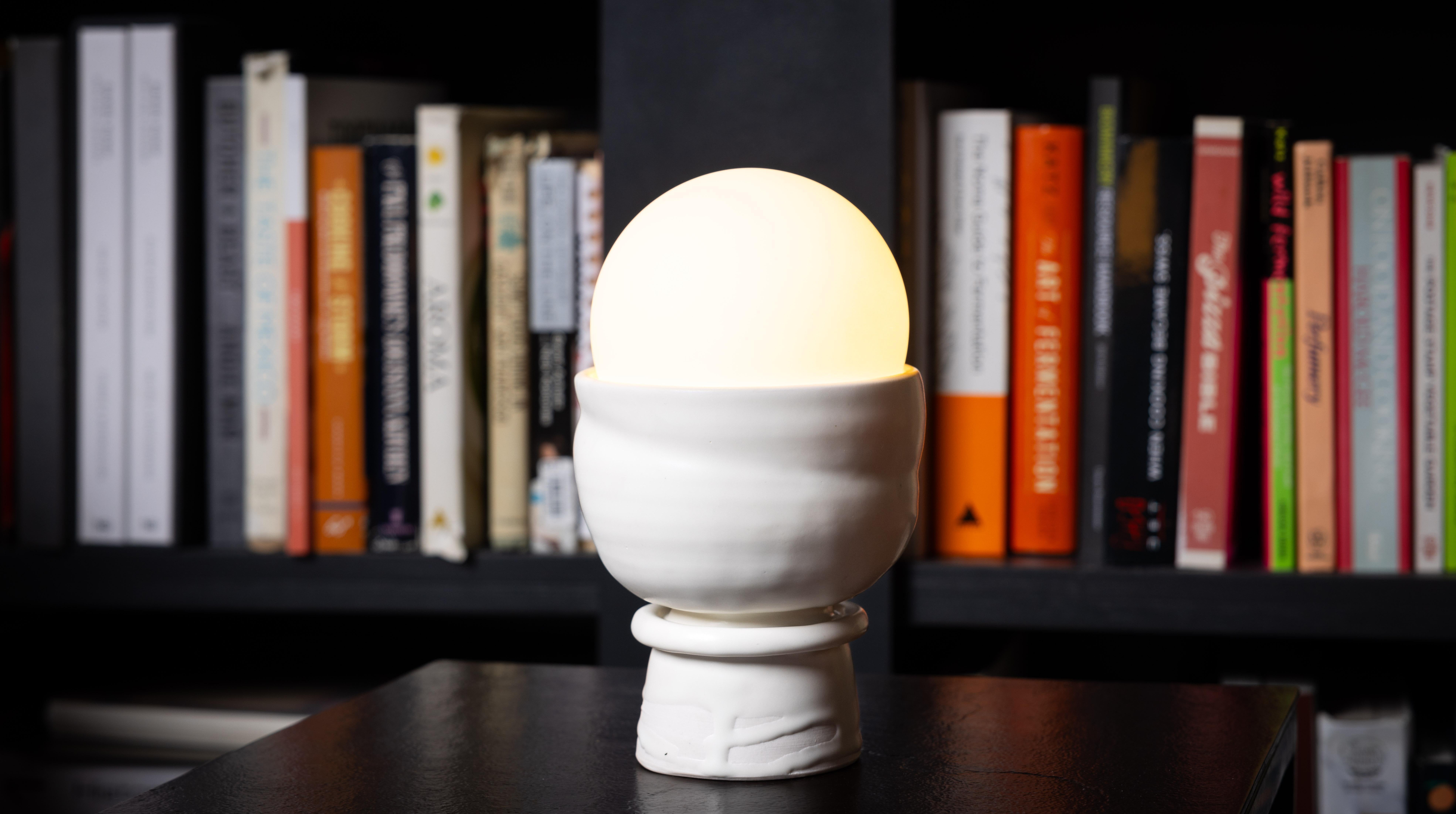 Glazed Original Egg Cup Ceramic Table Lamp by Erin Hupp For Sale
