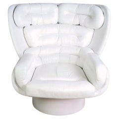 Original Elda chair Joe Colombo Sessel Vintage Comfort Leder weiß
