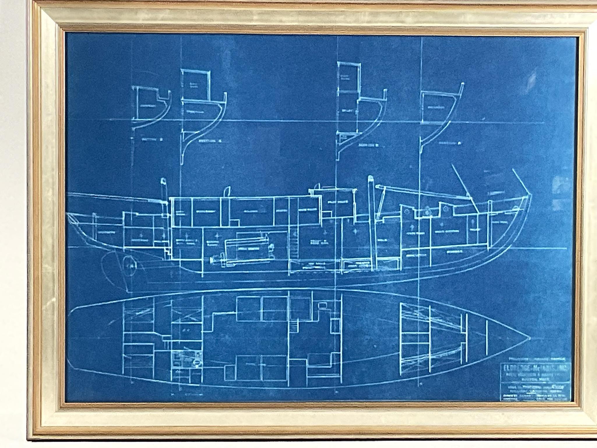 Original Eldredge McInnis Blueprint im Zustand „Gut“ im Angebot in Norwell, MA