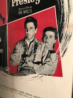Original Elvis Presley French Movie Poster for King Creole, circa 1958