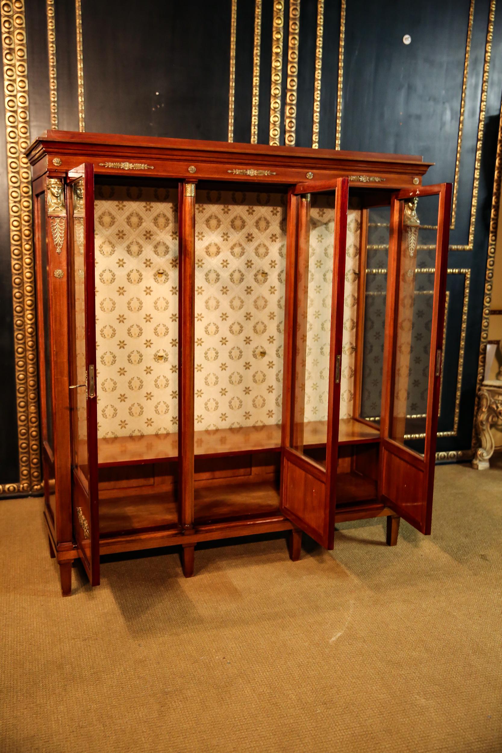 Original Antique Empire Library / Shelve / Vitrine, circa 1860-1880 Mahogany For Sale 14