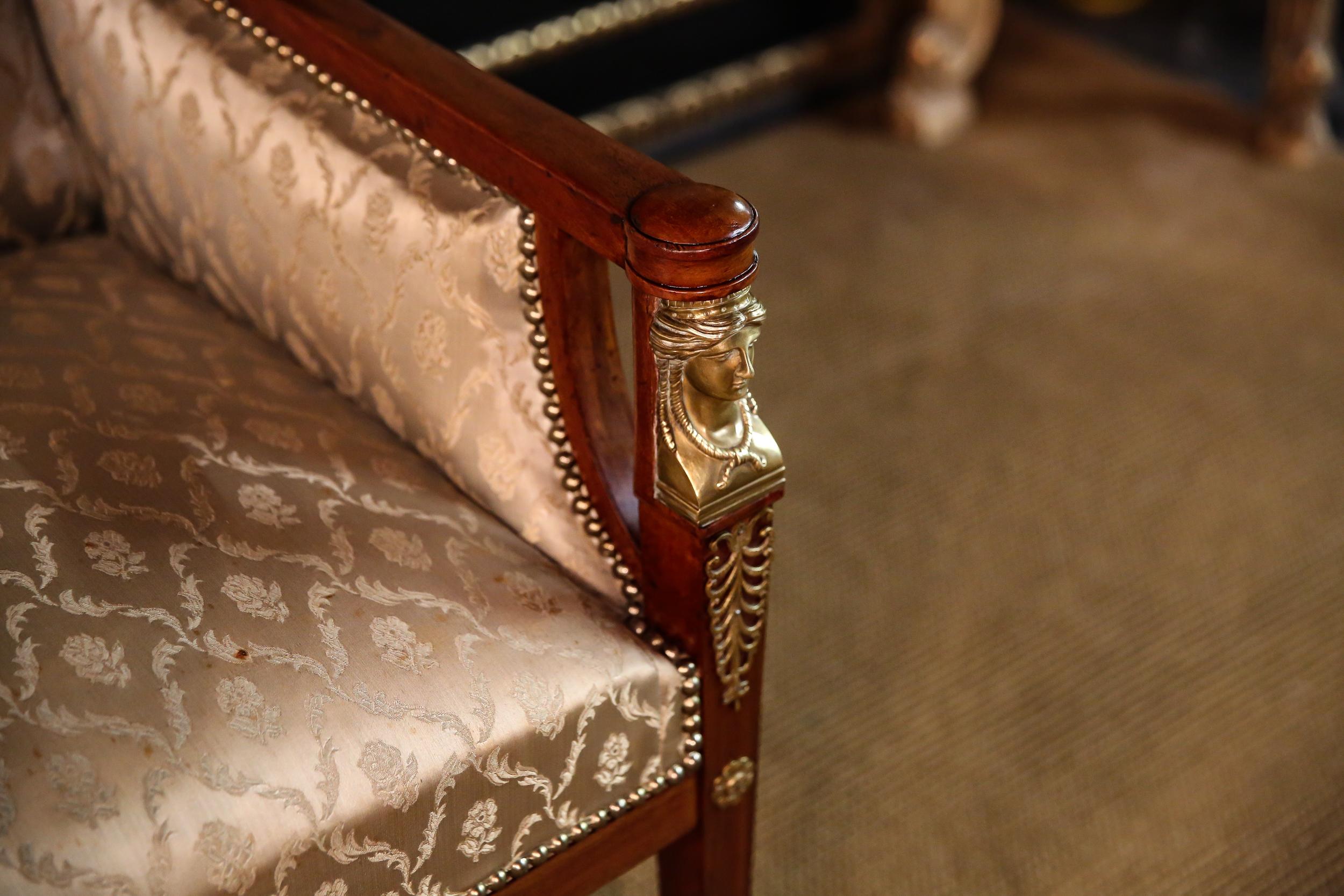 Original Empire Sofa circa 1860-1870 from an Empire Room 10