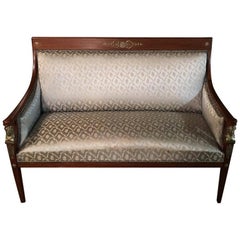 Original antikes Empire Sofa / Kanapee ca. 1860-1870 Empire Room Mahagoni