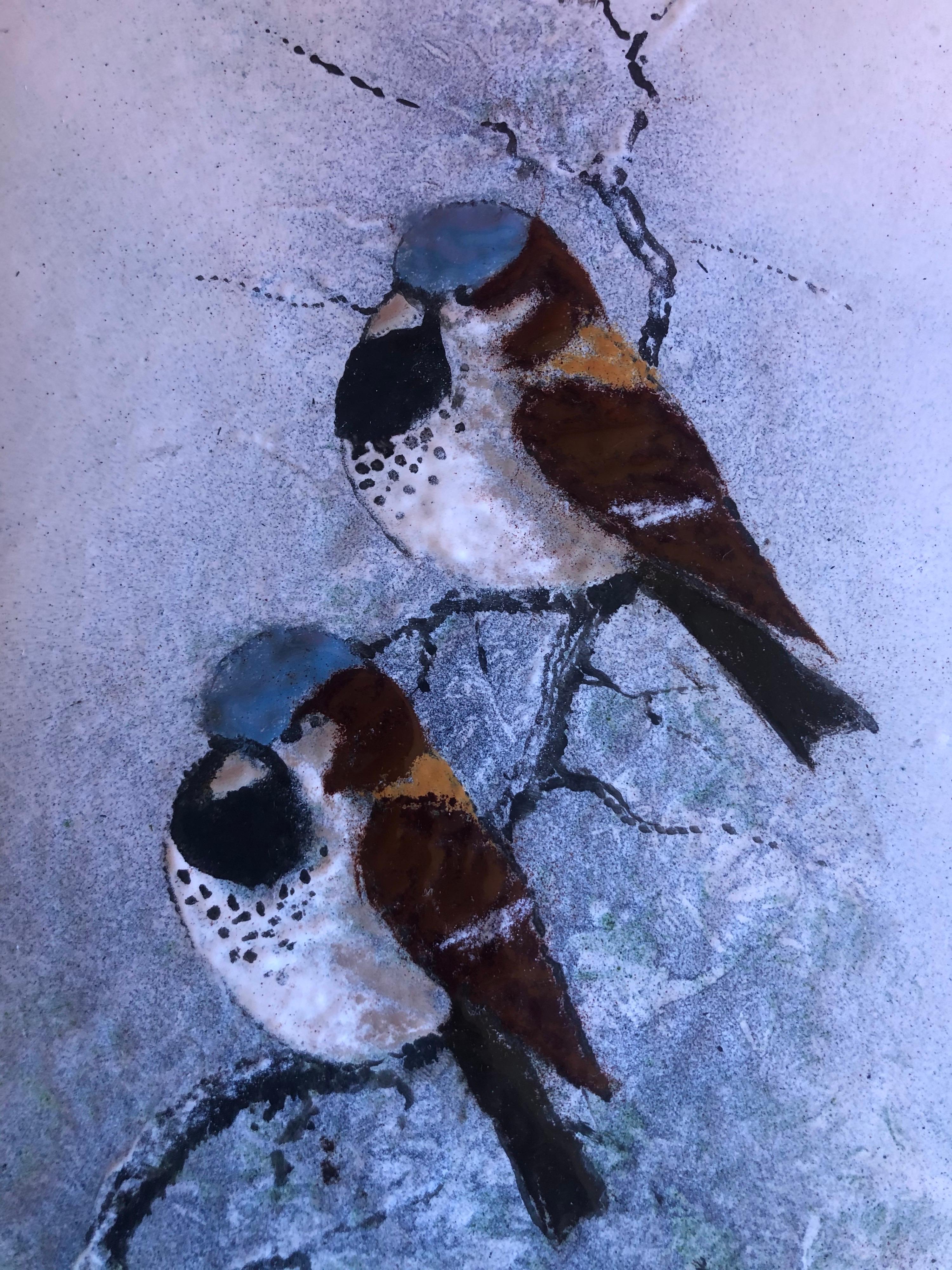 Original Enamel on Copper Painting by Max Karp In Good Condition In San Diego, CA