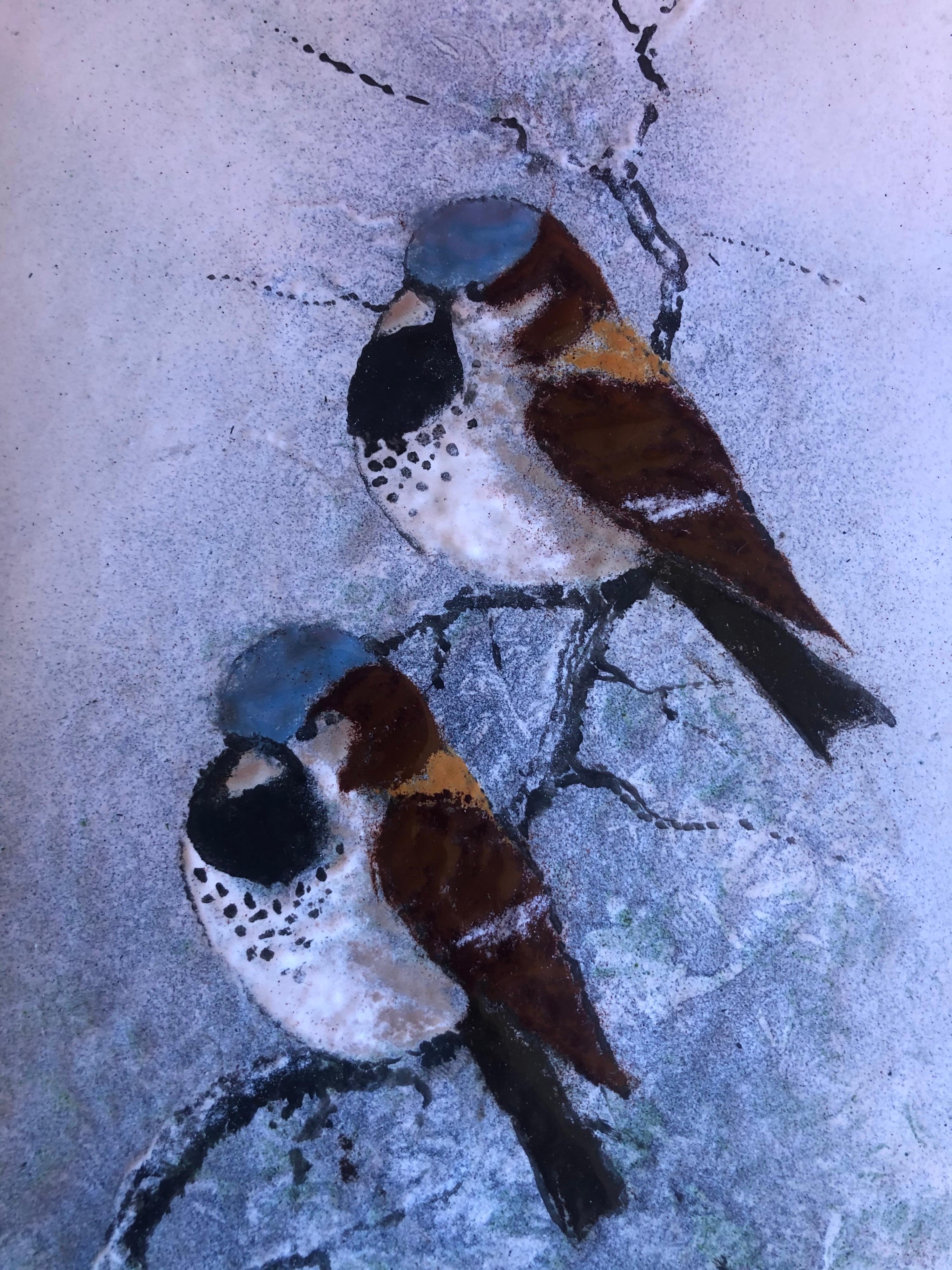 20th Century Original Enamel on Copper Painting by Max Karp