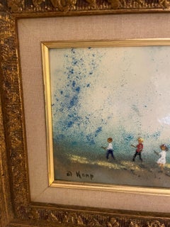 Original Emaille-Gemälde auf Kupfer von D. A. Karp