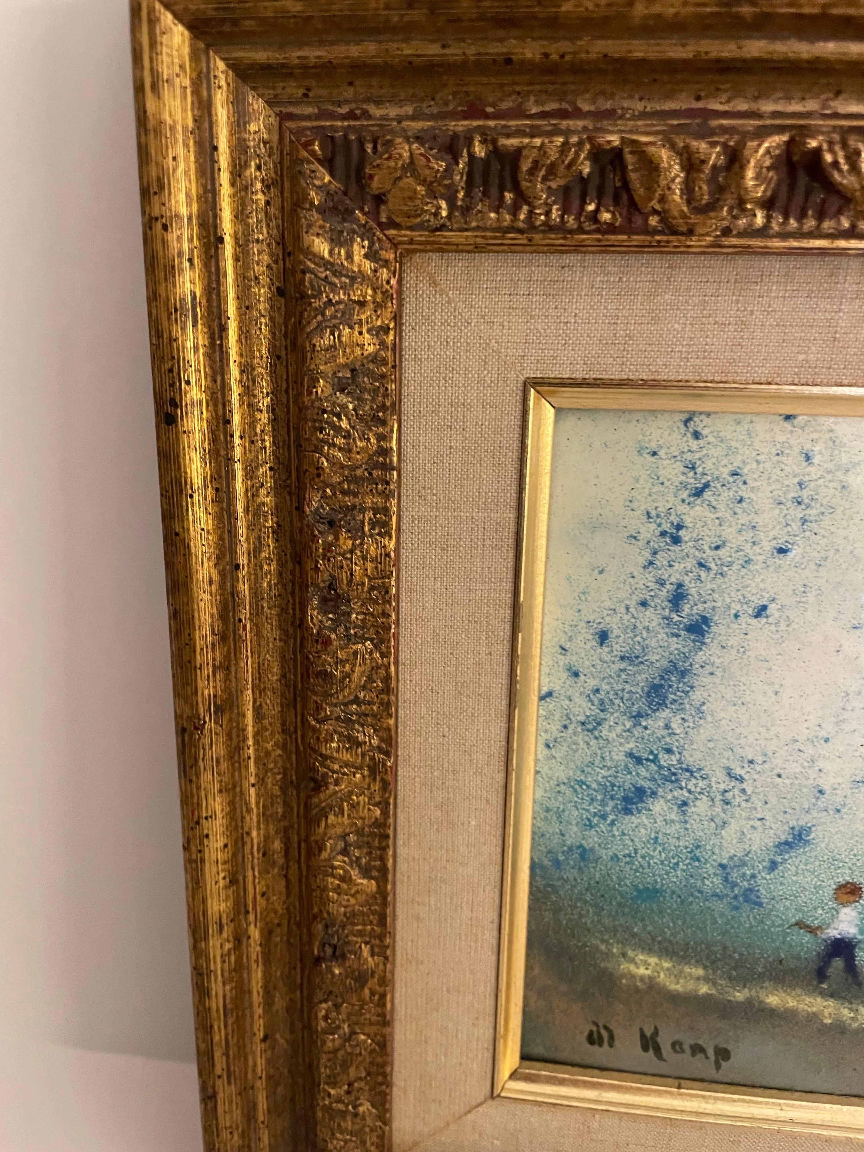 Original Enamel Painting on Copper by D.Karp im Angebot 3