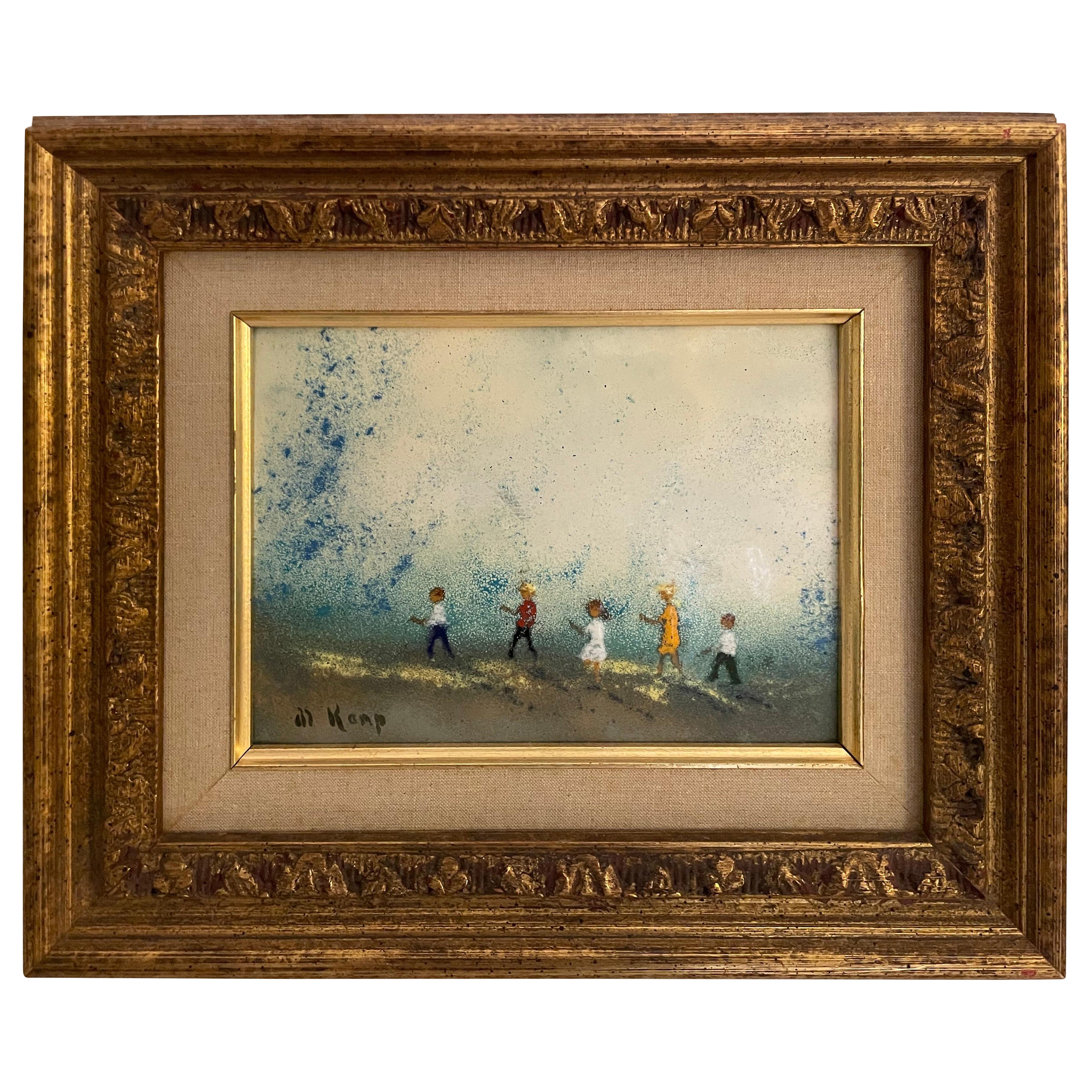 Original Enamel Painting on Copper by D.Karp