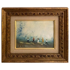 Original Enamel Painting on Copper by D.Karp