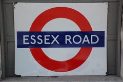 Original Enameled London Underground Subway Sign