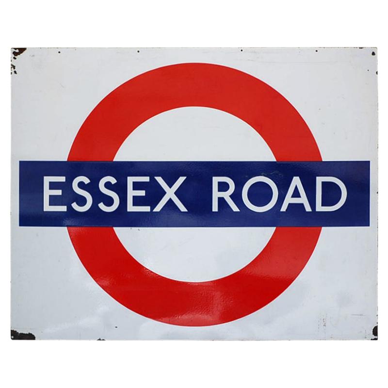 Original Enameled London Underground Subway Sign