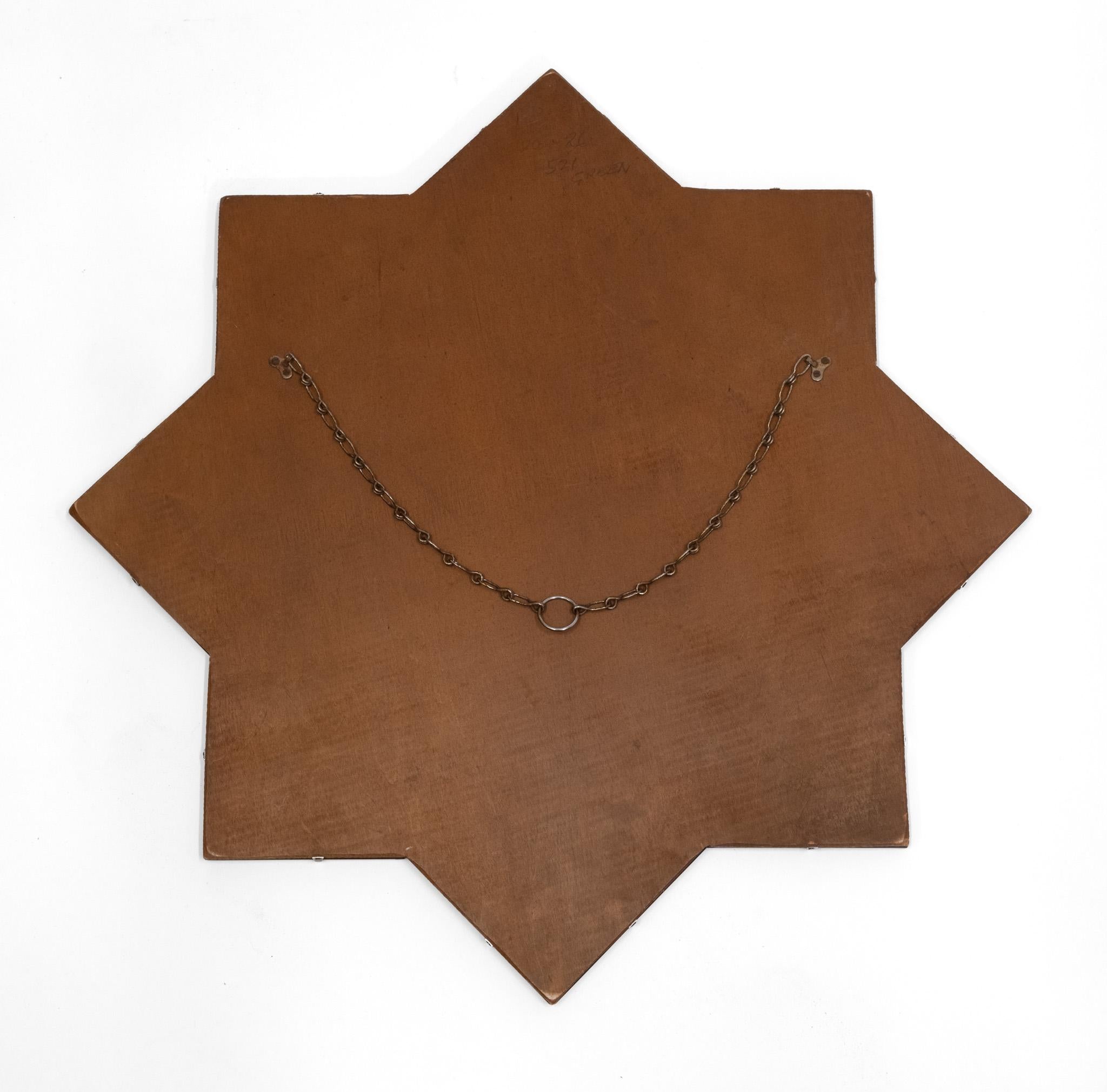 Originale Art Deco Mirror a otto punte inglese Greene & Greene 1930 in vendita 2