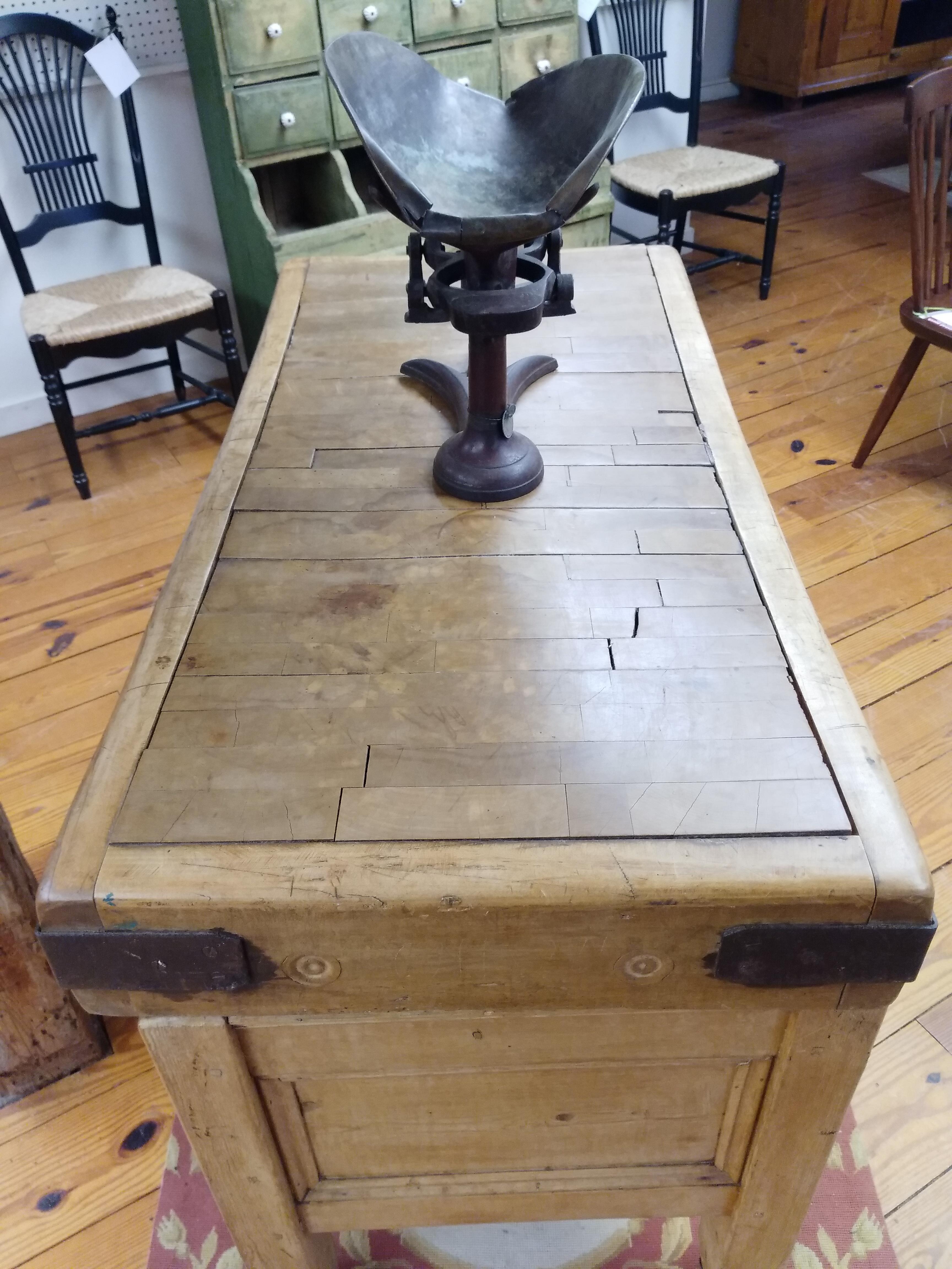 Maple Original English Butcher Block with Two Drawers