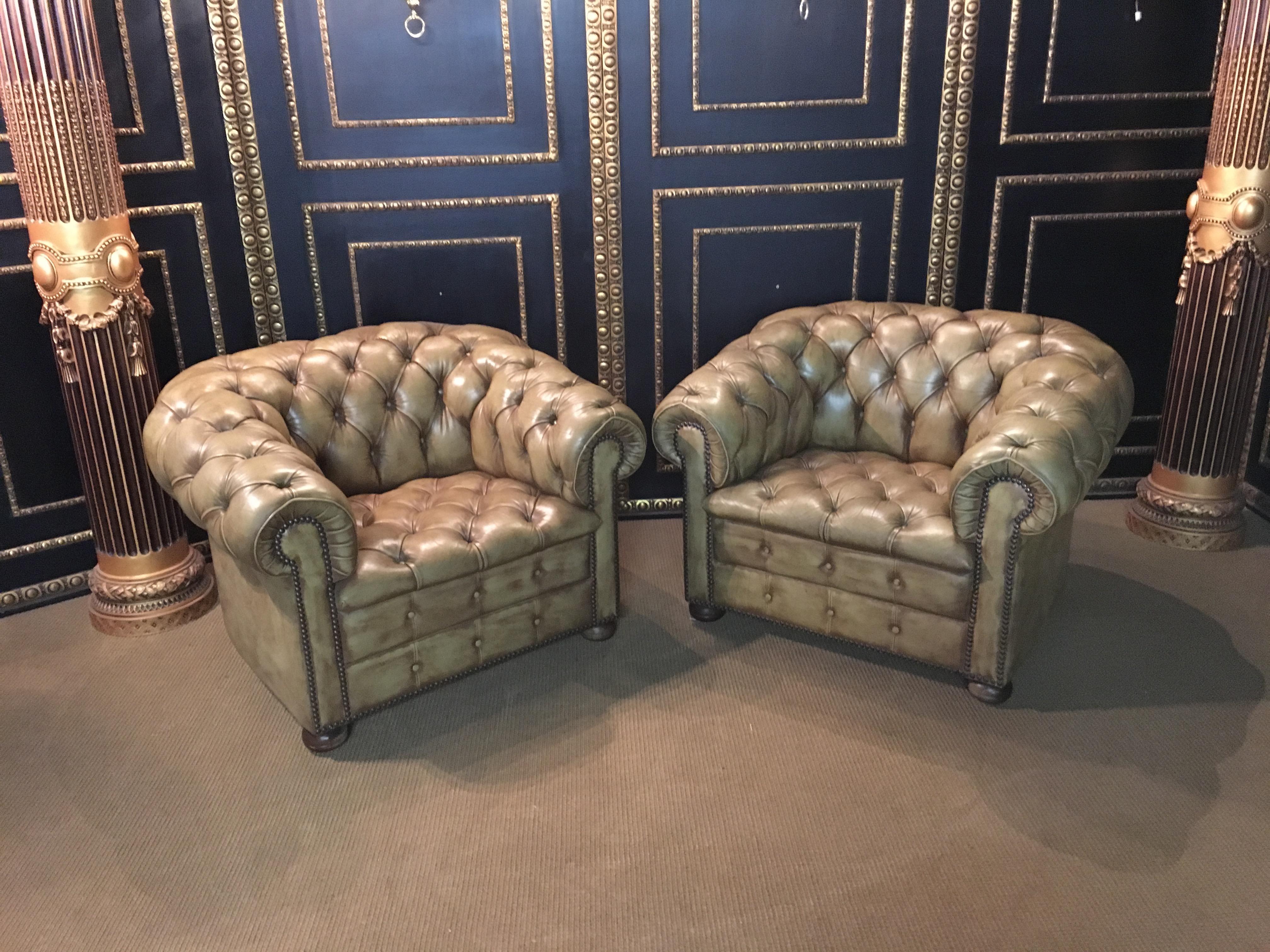 Hand-Crafted Original English Chesterfield Top Quality Set