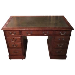 Original English Desk with Leather Plate