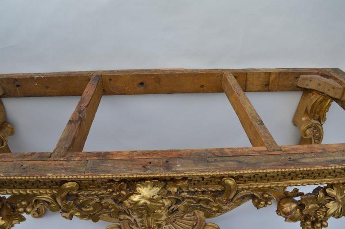Original English, Neoclassical, Giltwood Console Table For Sale 5