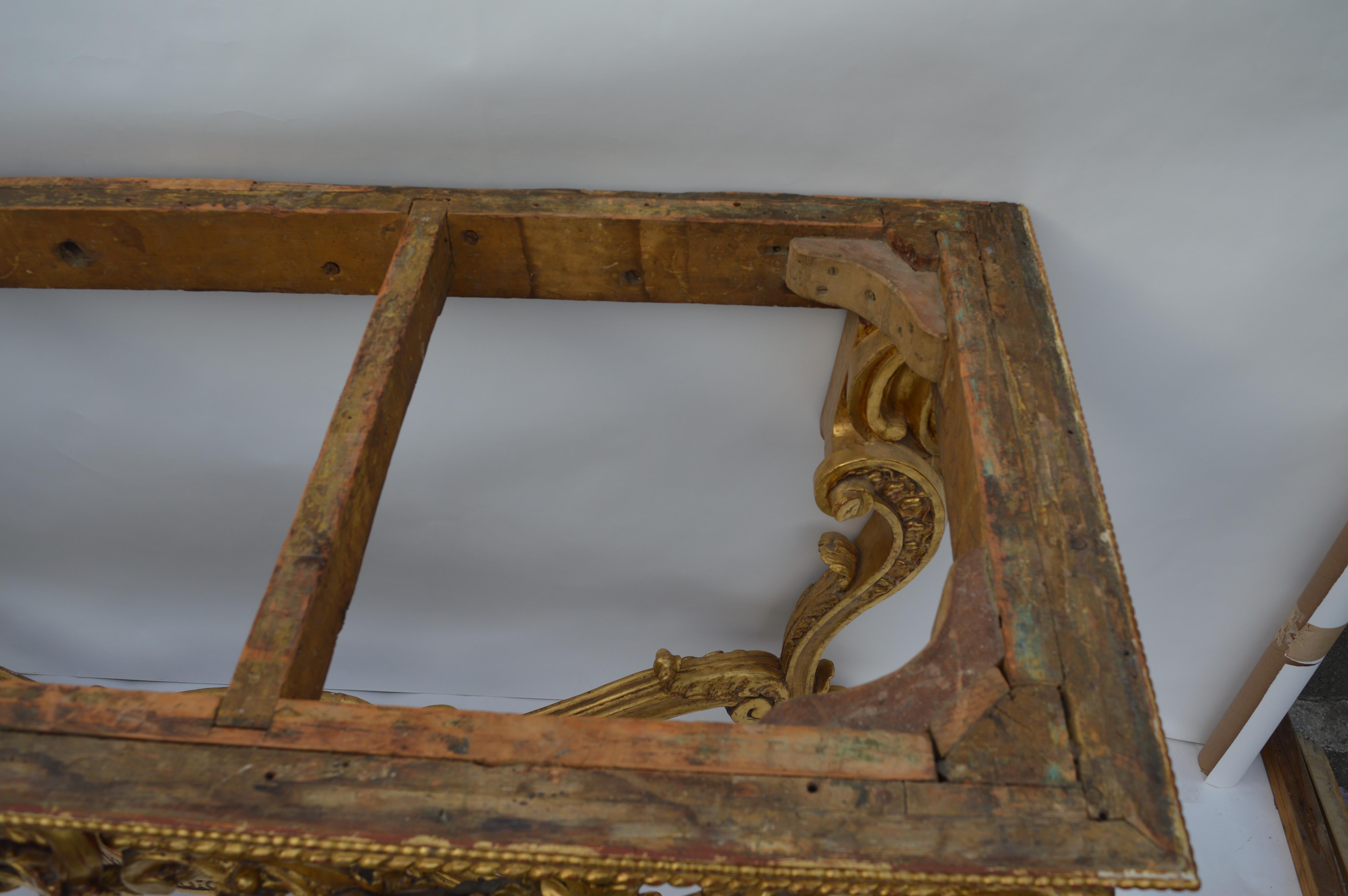 Original English, Neoclassical, Giltwood Console Table For Sale 6