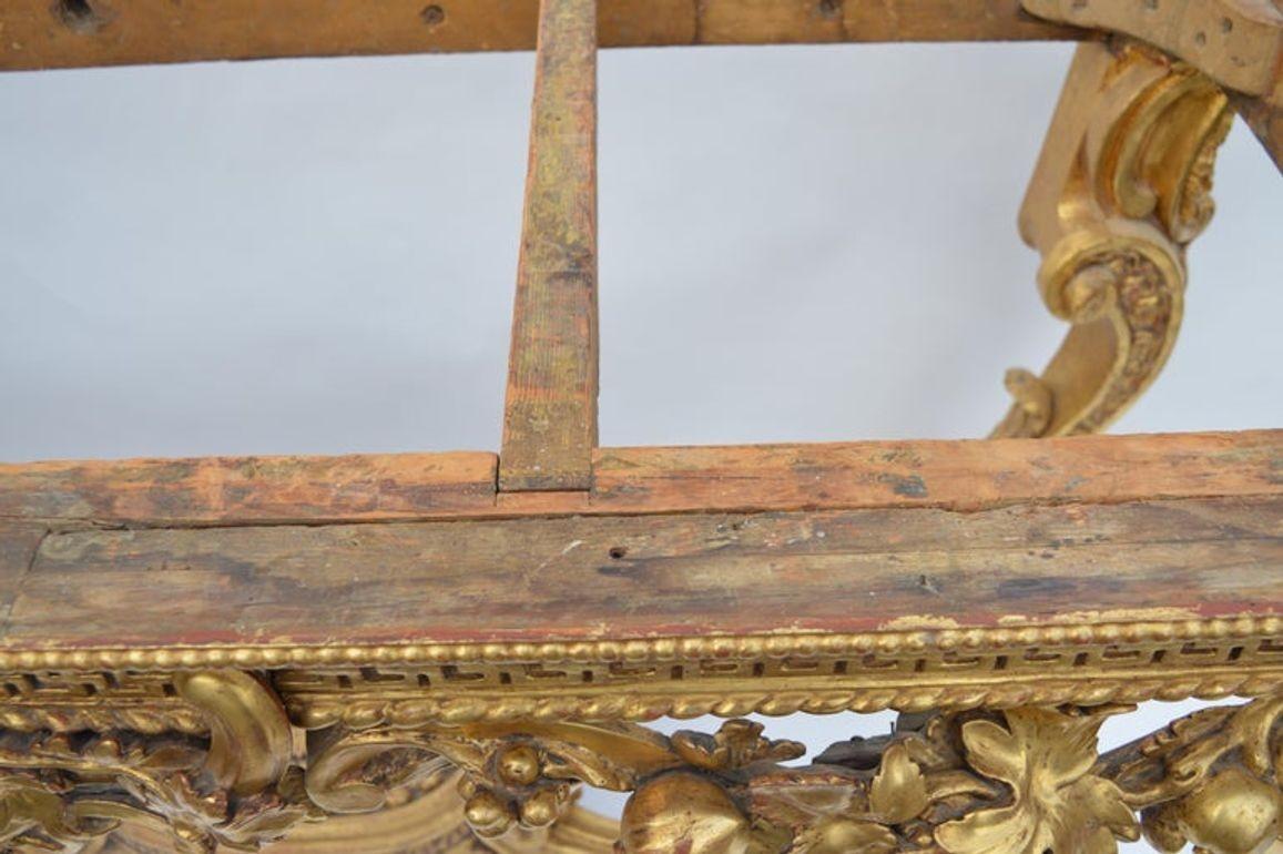 Original English, Neoclassical, Giltwood Console Table For Sale 8