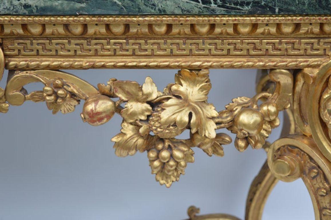 Original English, Neoclassical, Giltwood Console Table For Sale 1