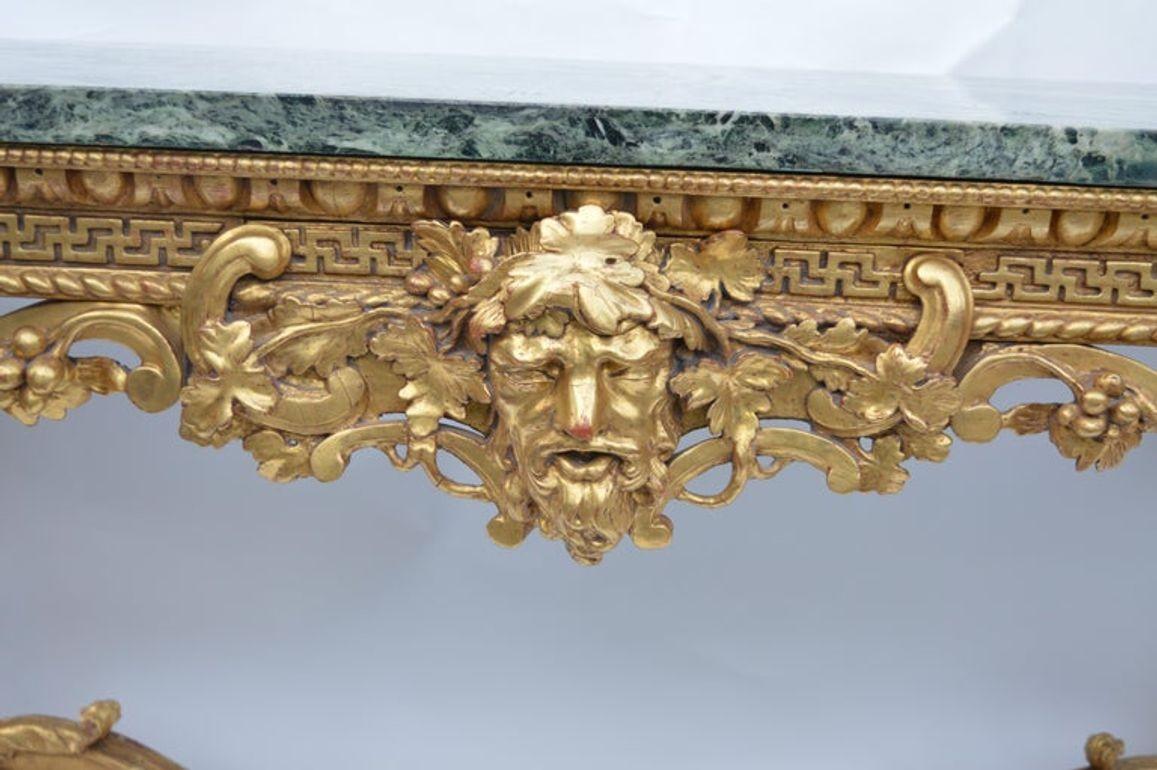 Original English, Neoclassical, Giltwood Console Table For Sale 2