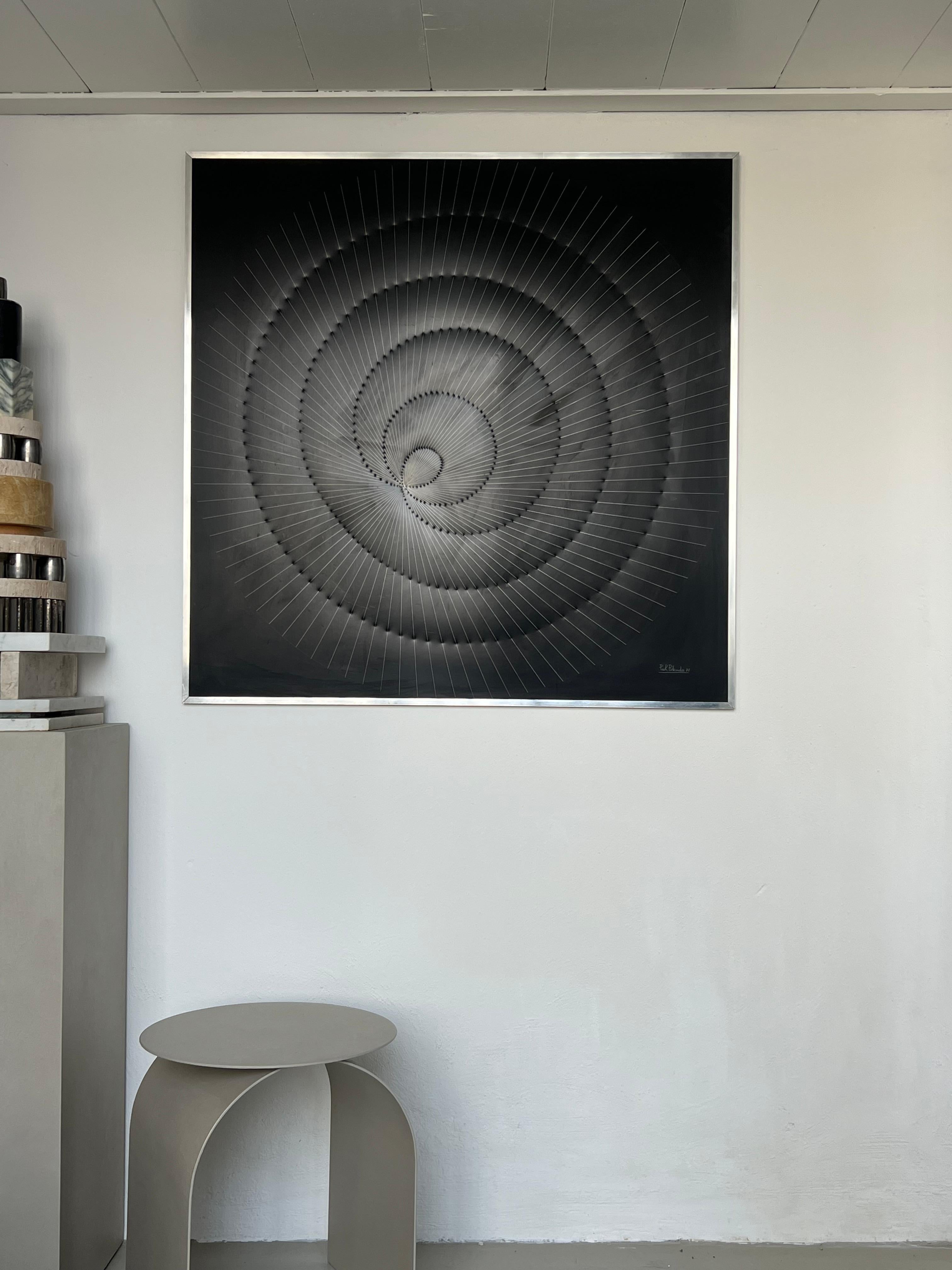 Original Engraving by Peck Blenda, abstract geometric and optical illusion art For Sale 8