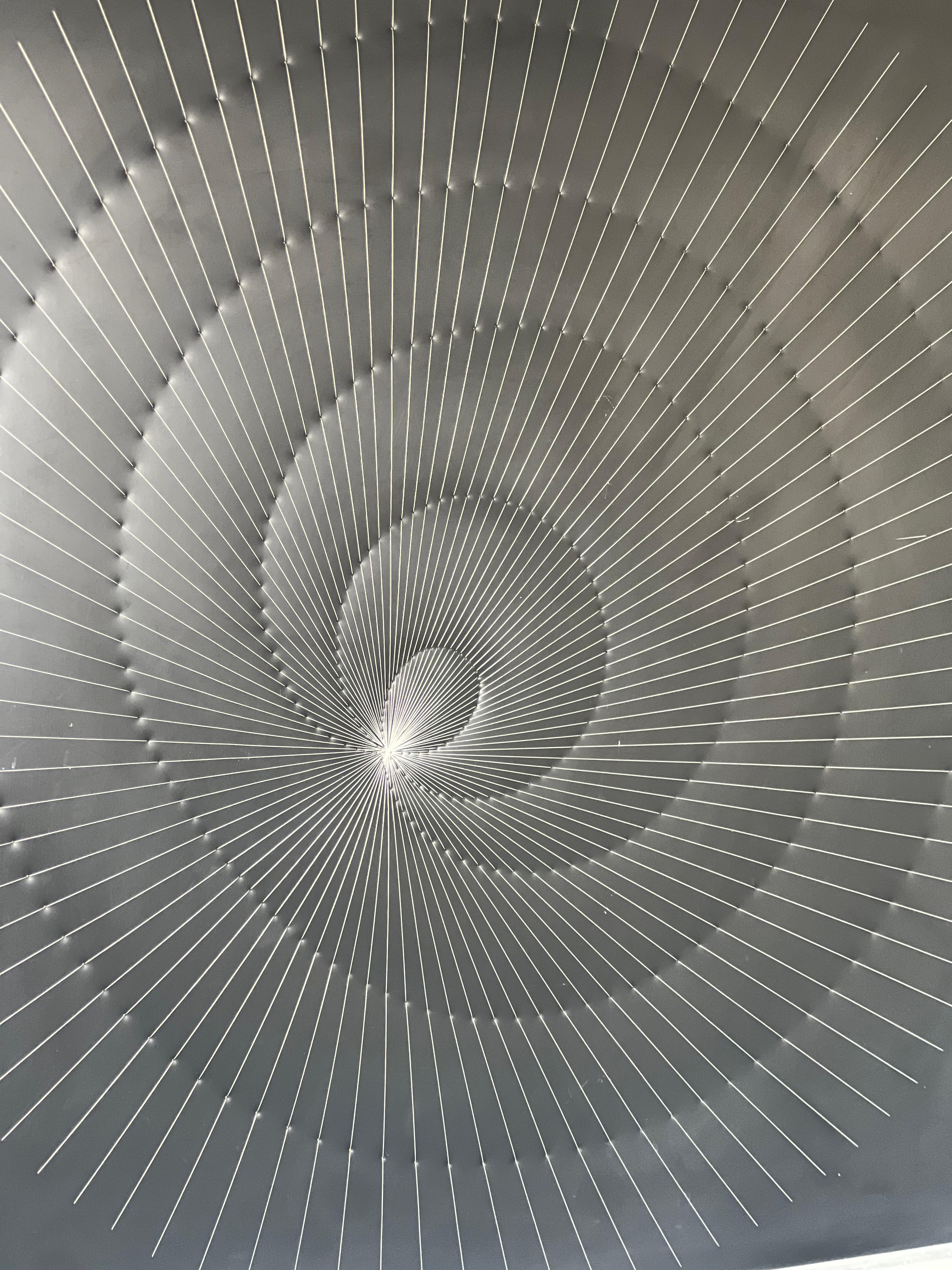 Original Engraving by Peck Blenda, abstract geometric and optical illusion art In Excellent Condition For Sale In Milano, IT