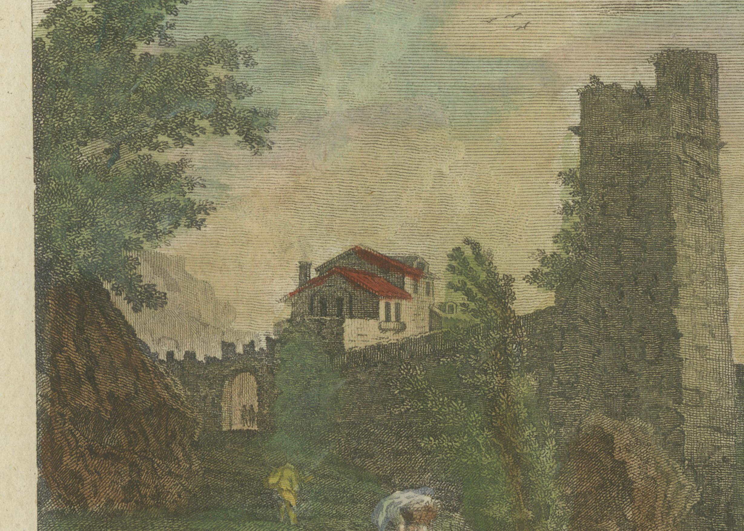 Original-Gravur mit einer Ansicht von Mailand in Italien, 1782 (Graviert) im Angebot