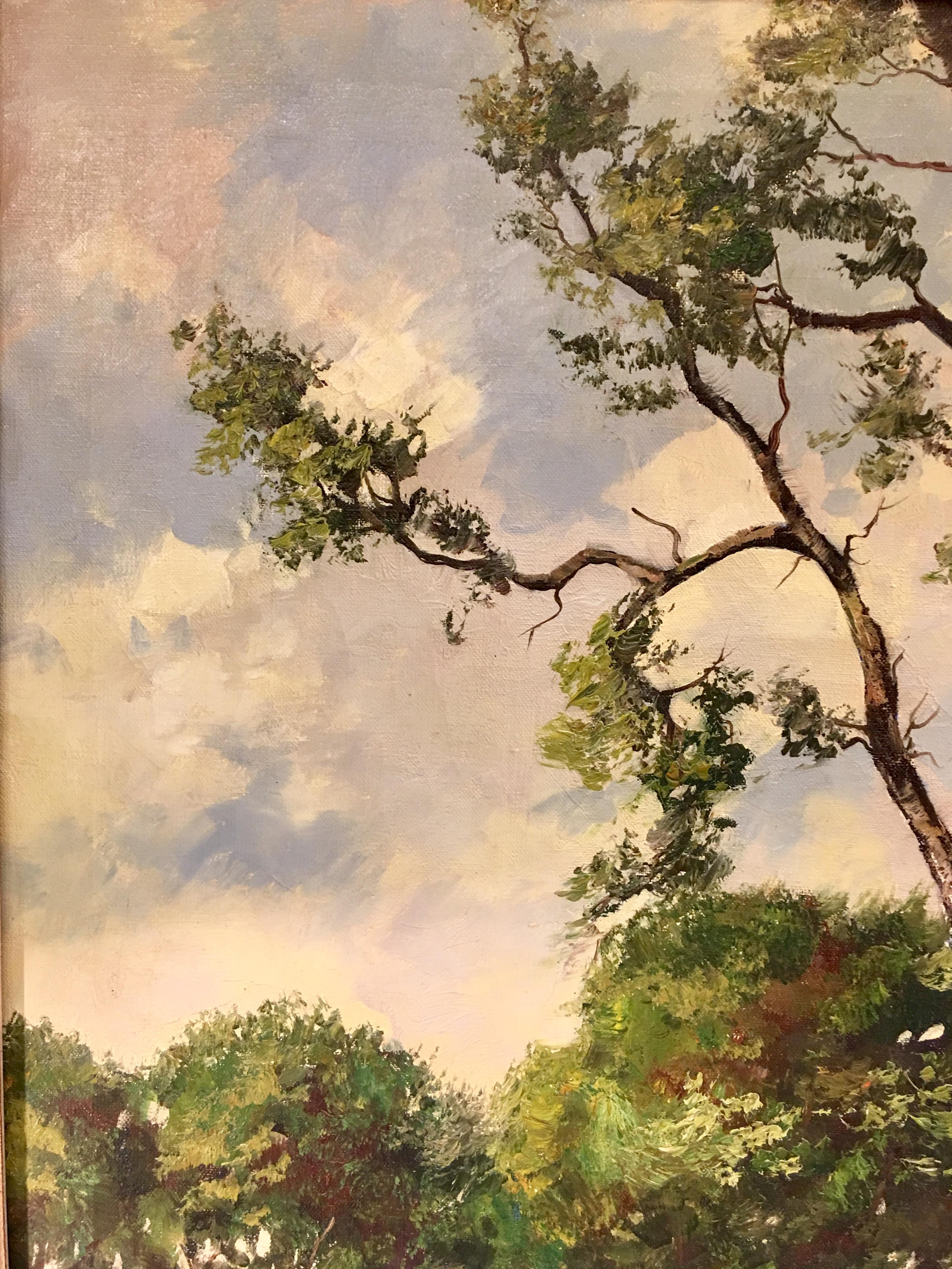 Altro Quadro originale di Ernest Lawson Plein Air New York raffigurante un paesaggio Wood in vendita