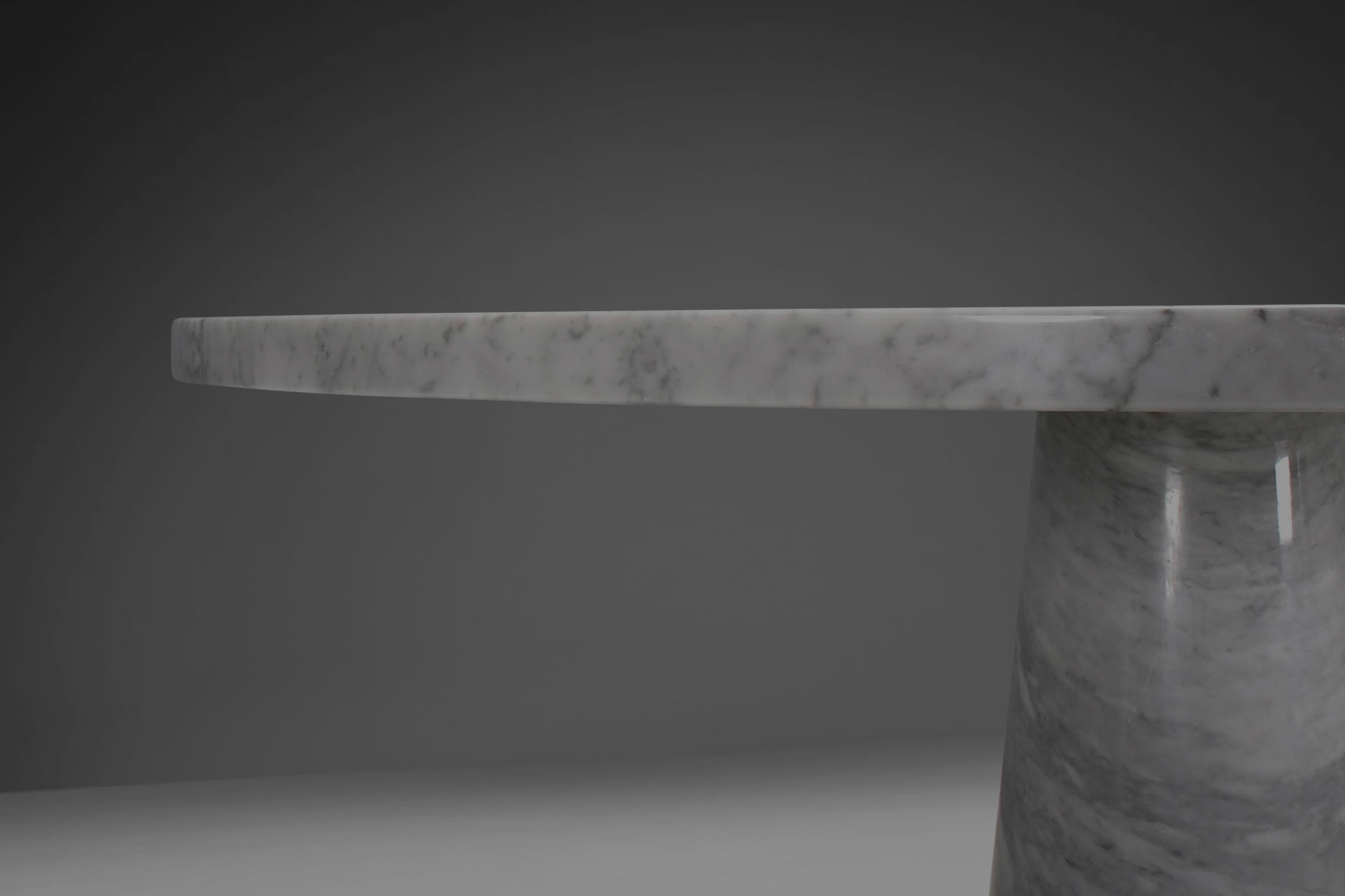 20th Century Original ‘Eros’ Dining Table in Carrara Marble by Angelo Mangiarotti, 1970s For Sale