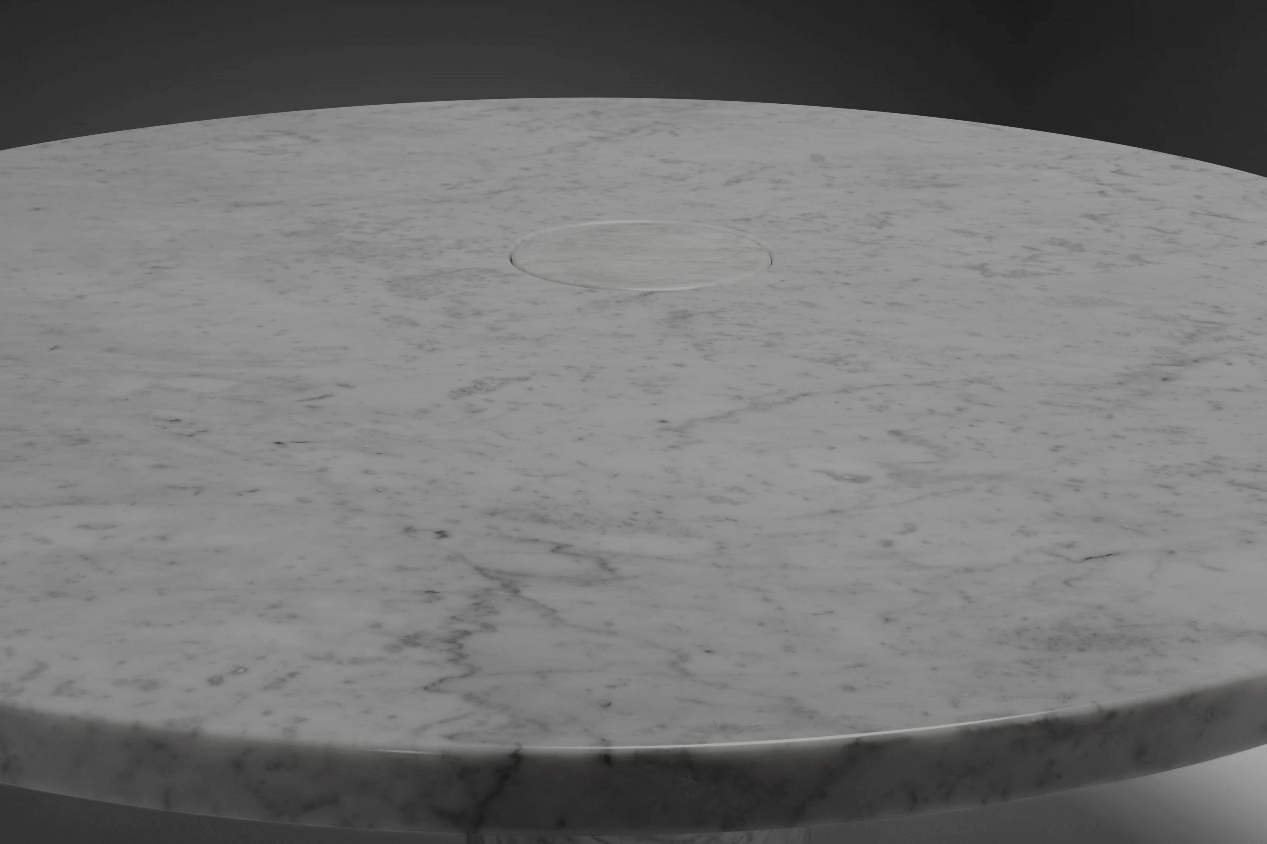 Original ‘Eros’ Dining Table in Carrara Marble by Angelo Mangiarotti, 1970s For Sale 1