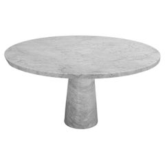 Vintage Original ‘Eros’ Dining Table in Carrara Marble by Angelo Mangiarotti, 1970s