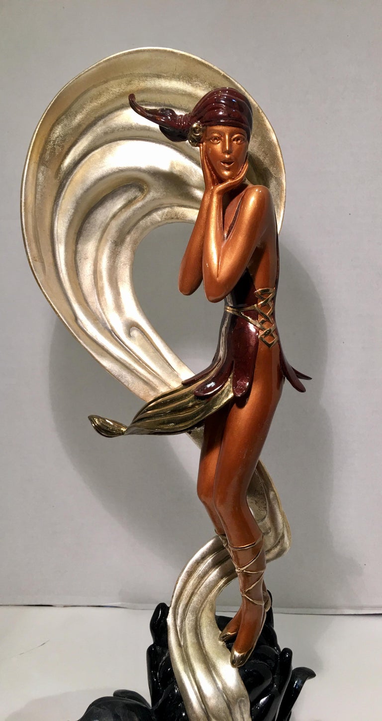 Original Erte Bronze "Stranded" Limited Edition Art Deco Style