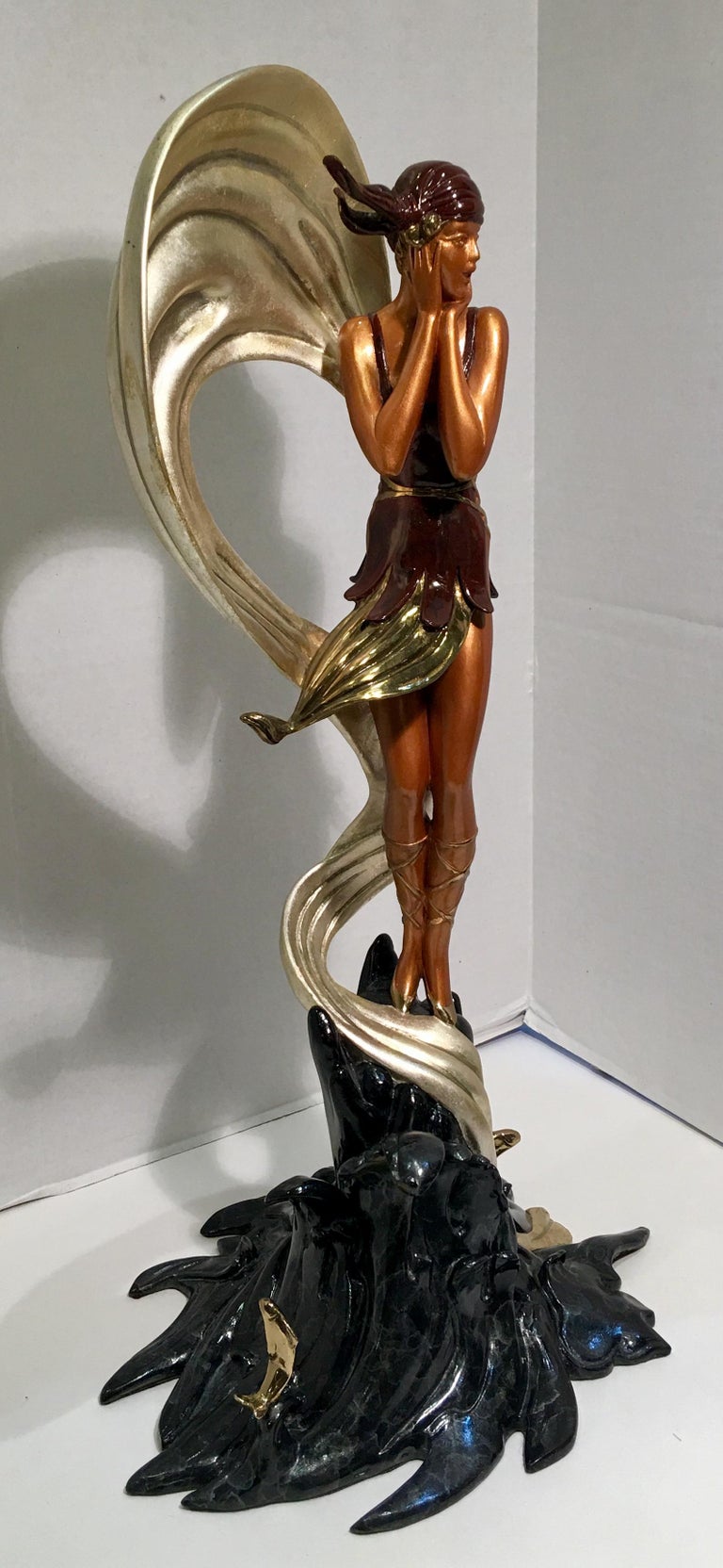 Original Erte Bronze "Stranded" Limited Edition Art Deco Style