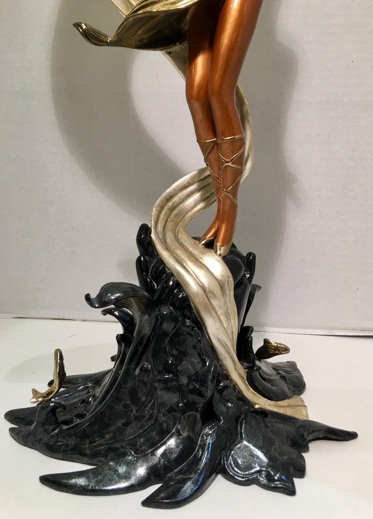 Original Erte Bronze "Stranded" Limited Edition Art Deco Style