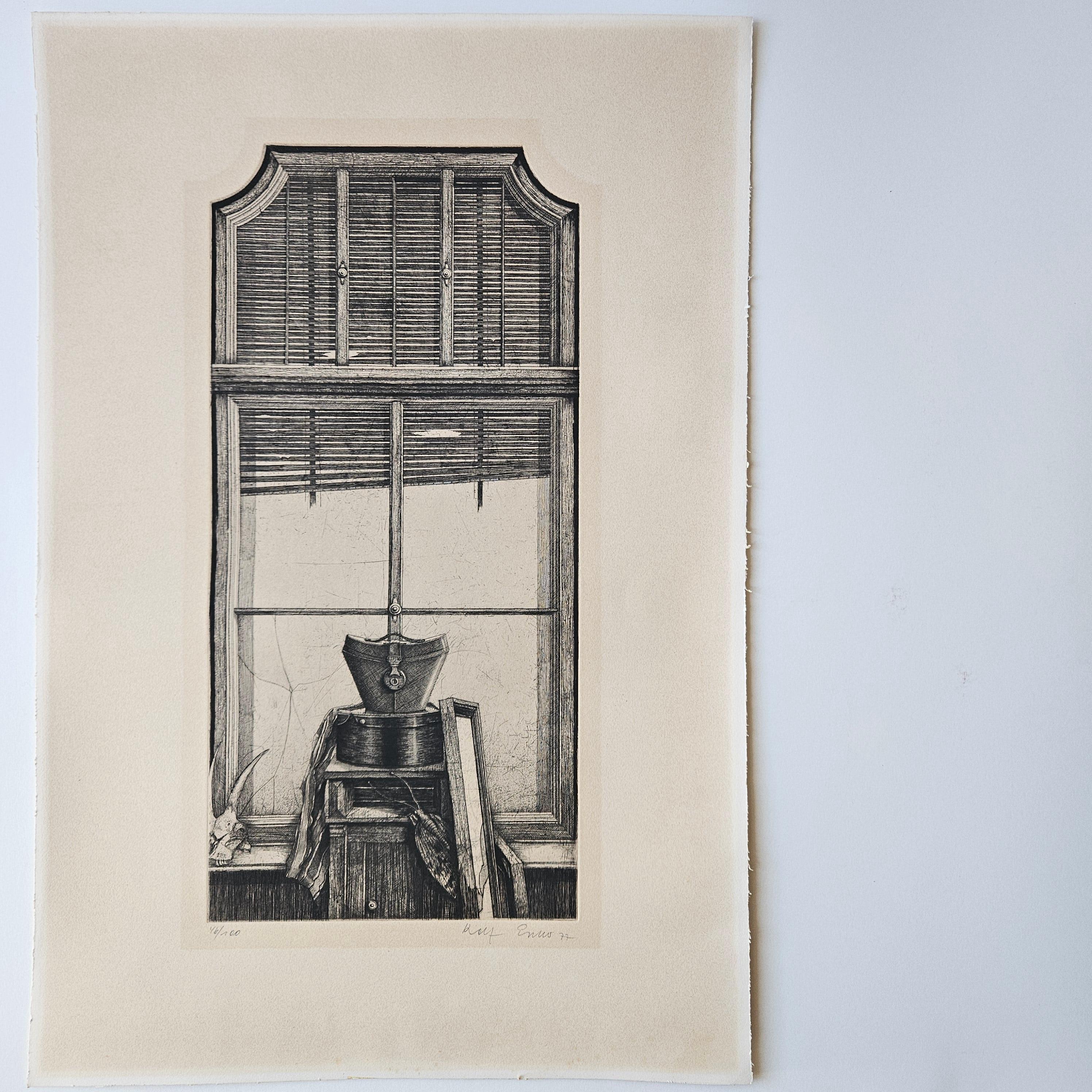 Late 20th Century Original Etching by Rolf Escher 