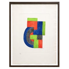Original etching by SONIA DELAUNAY, TOTEM, 1970s, signed