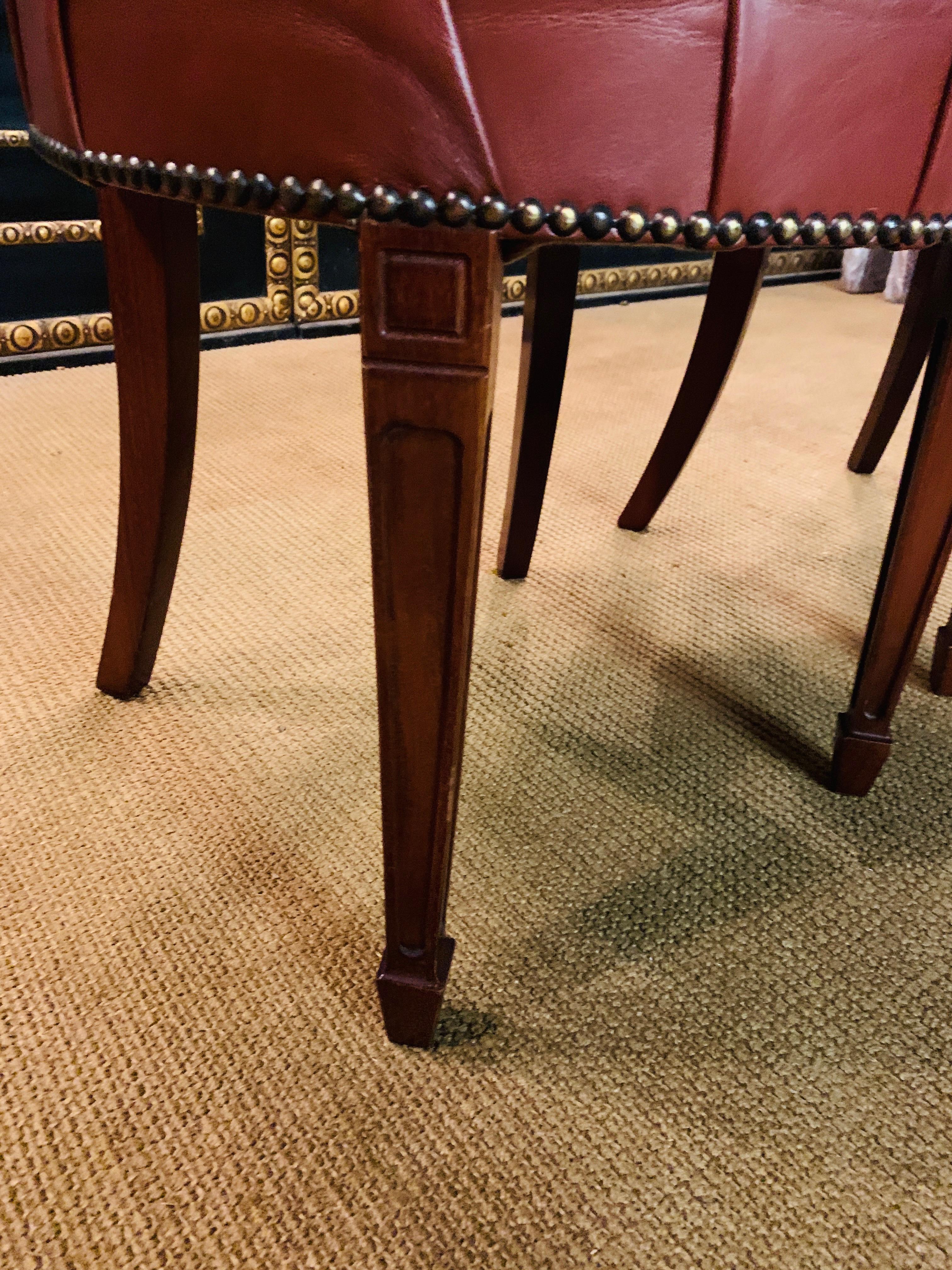two Original Exclusive Chesterfield Chairs read leather 2
