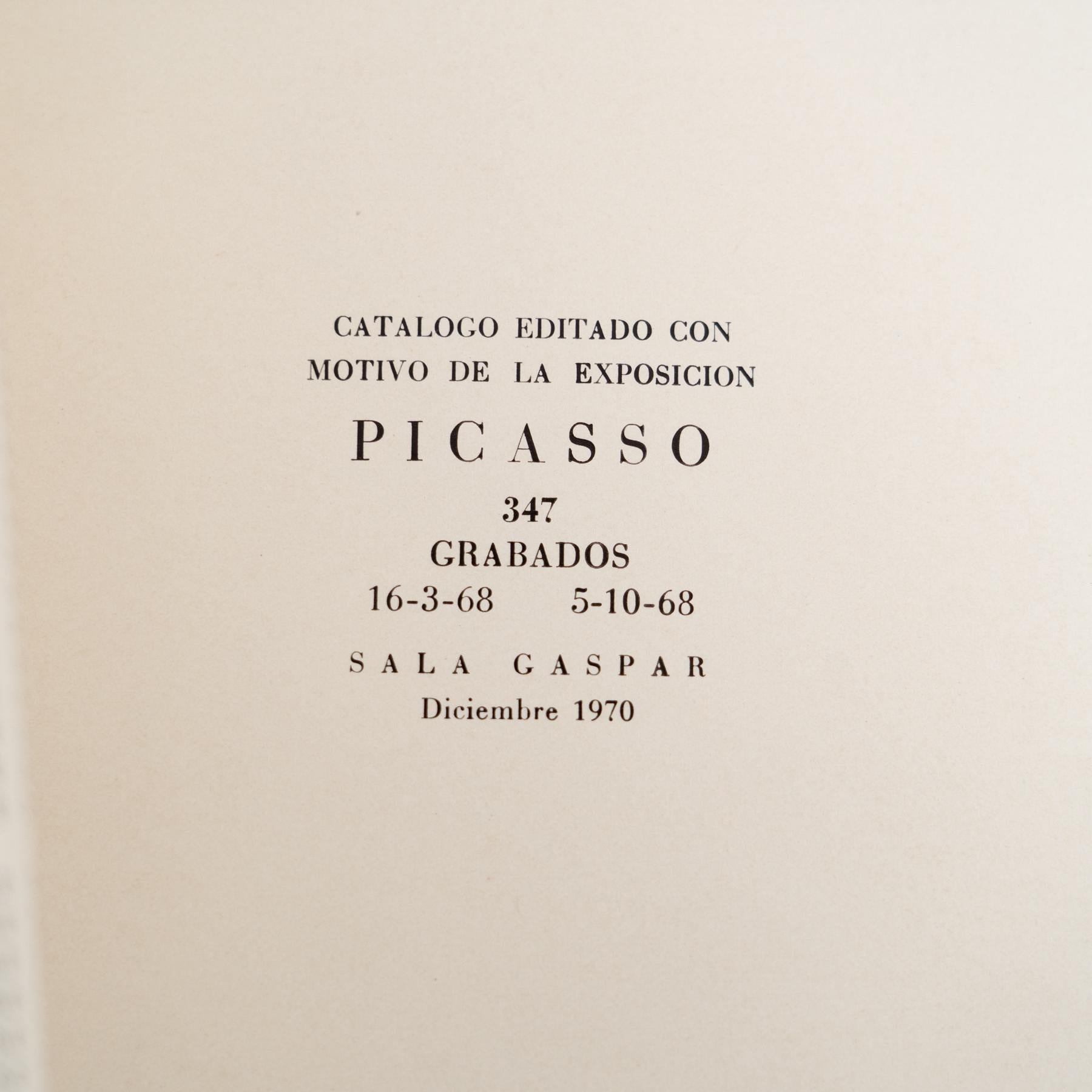 Original Exhibition Catalog – 347 Grabados by Pablo Picasso, Sala Gaspar, 1968 For Sale 5